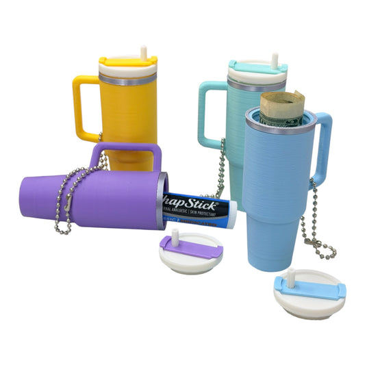 Tumbler Chapstick/Money/Misc. Holder Keychain