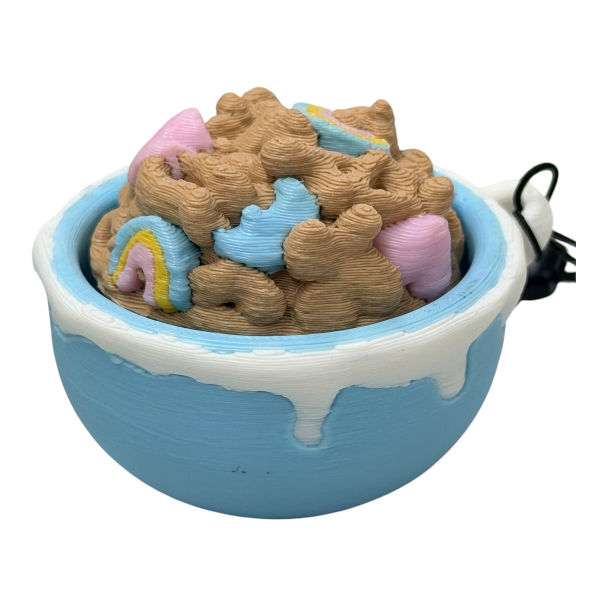 Lucky Cereal Bowl Sensory Clicker/Clicky Fidget Keychain