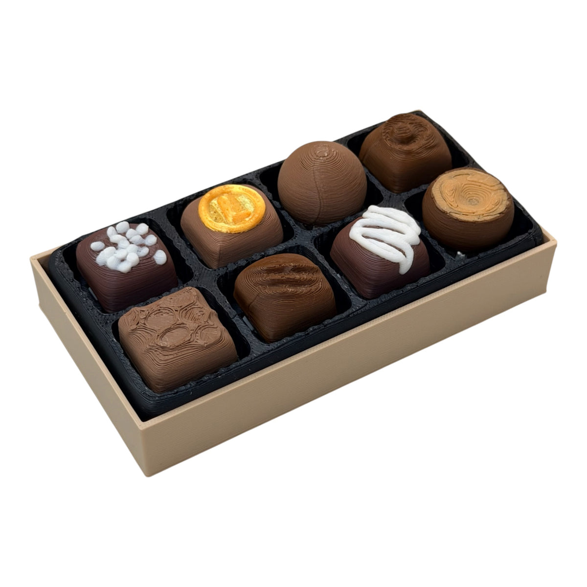 Box of Chocolates Sensory Clicker/Clicky Fidget (Beige Box)