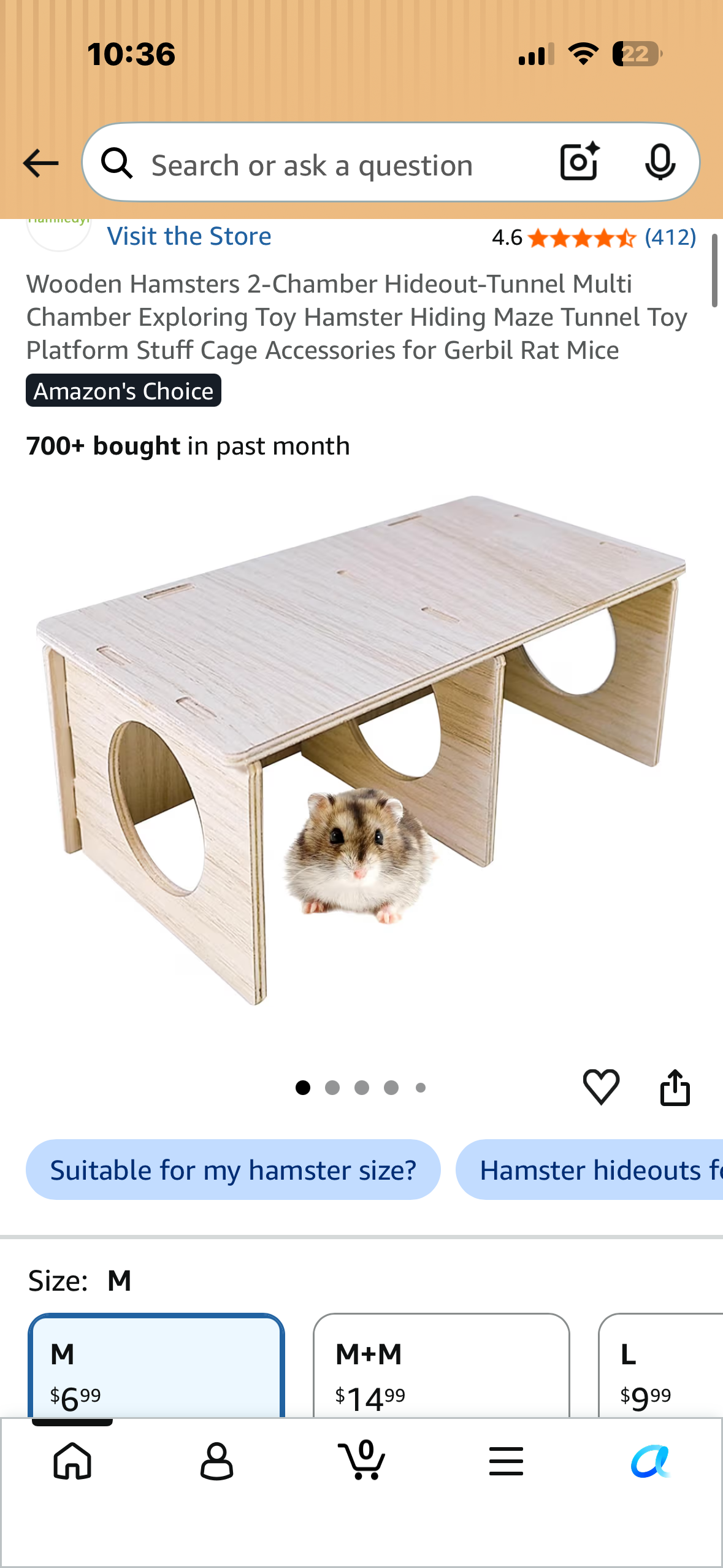 Wooden Hamsters 2-Chamber Hideout-Tunnel Multi Chamber Exploring Toy Hamster Hiding Maze Tunnel Toy Platform Stuff Cage Accessories for Gerbil Rat Mice