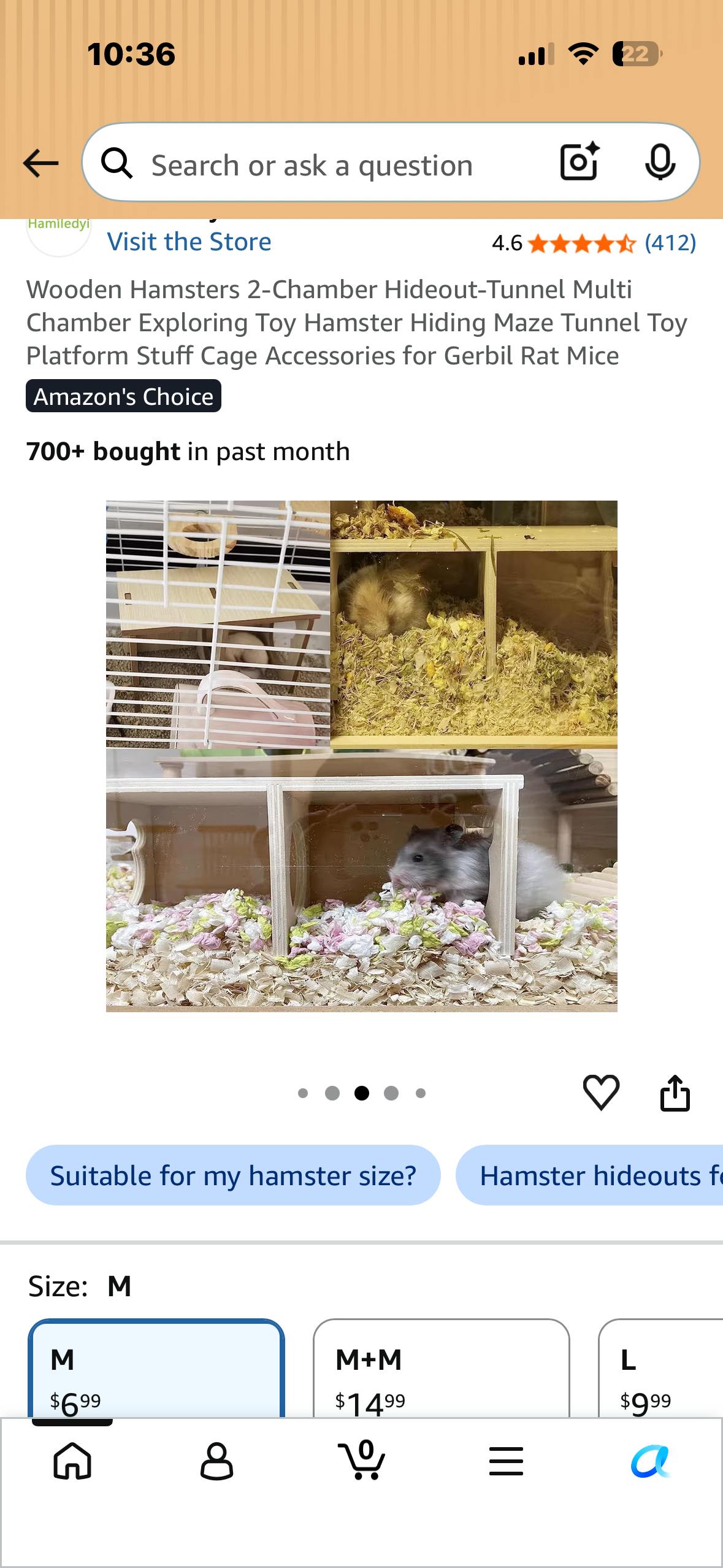 Wooden Hamsters 2-Chamber Hideout-Tunnel Multi Chamber Exploring Toy Hamster Hiding Maze Tunnel Toy Platform Stuff Cage Accessories for Gerbil Rat Mice