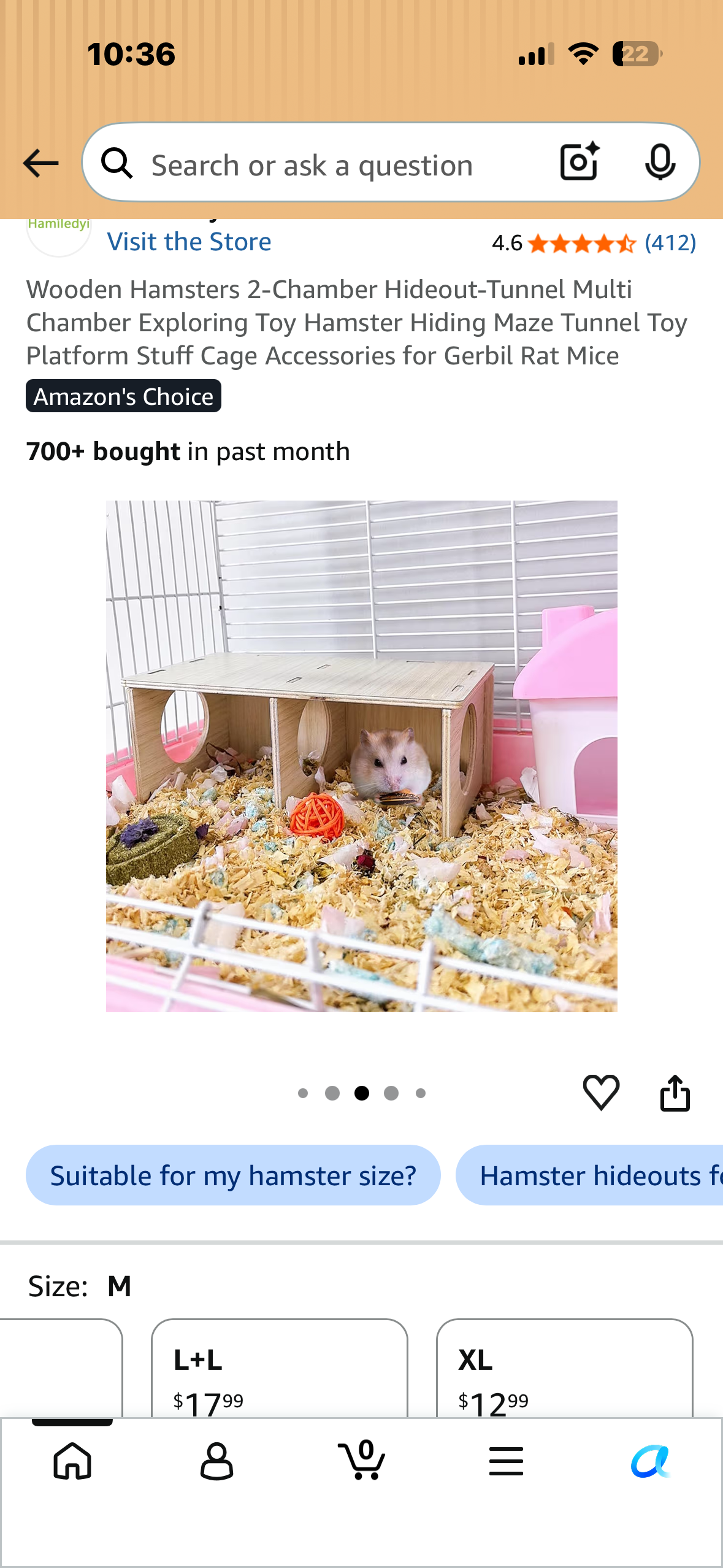 Wooden Hamsters 2-Chamber Hideout-Tunnel Multi Chamber Exploring Toy Hamster Hiding Maze Tunnel Toy Platform Stuff Cage Accessories for Gerbil Rat Mice