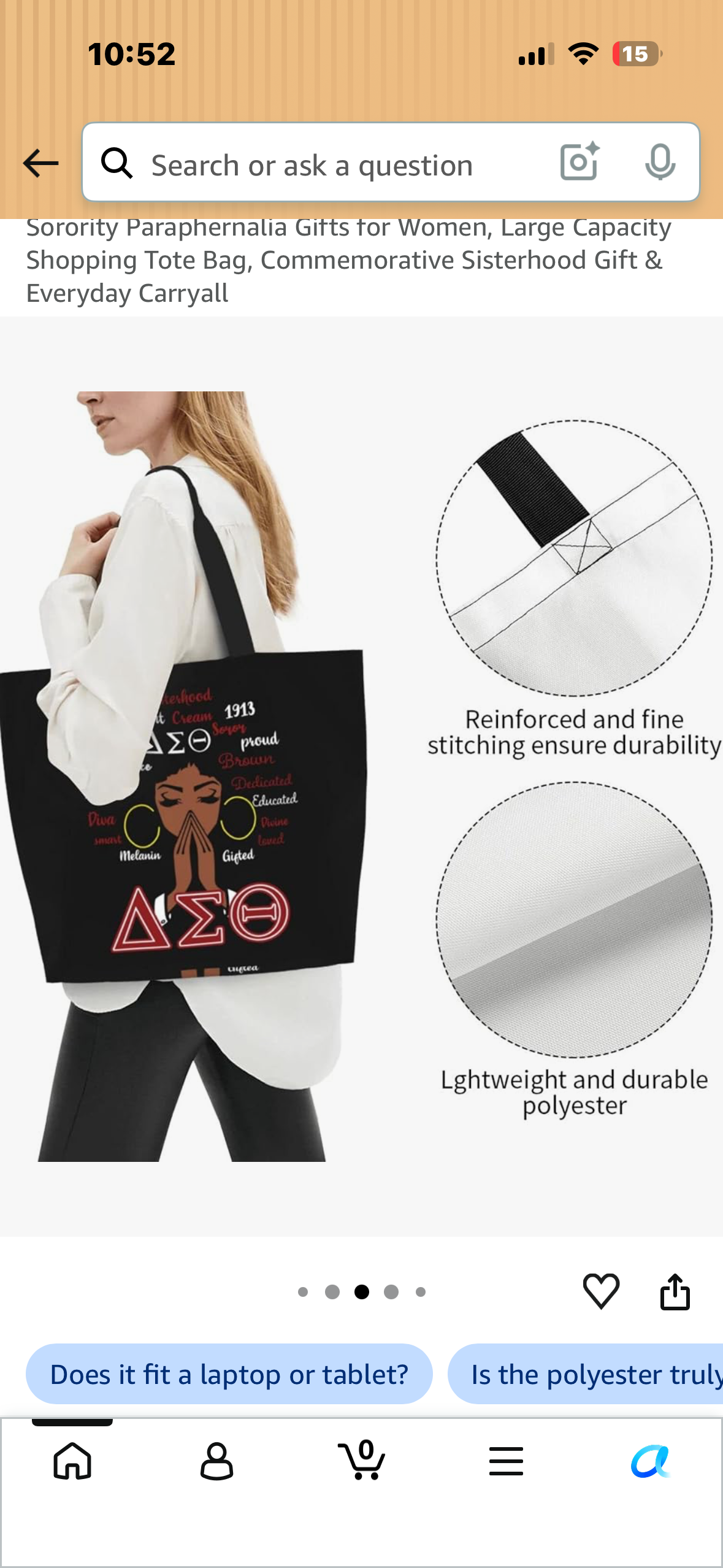 Sorority Paraphernalia Gifts for Women, Large Capacity Shopping Tote Bag, Commemorative Sisterhood Gift & Everyday Carryall