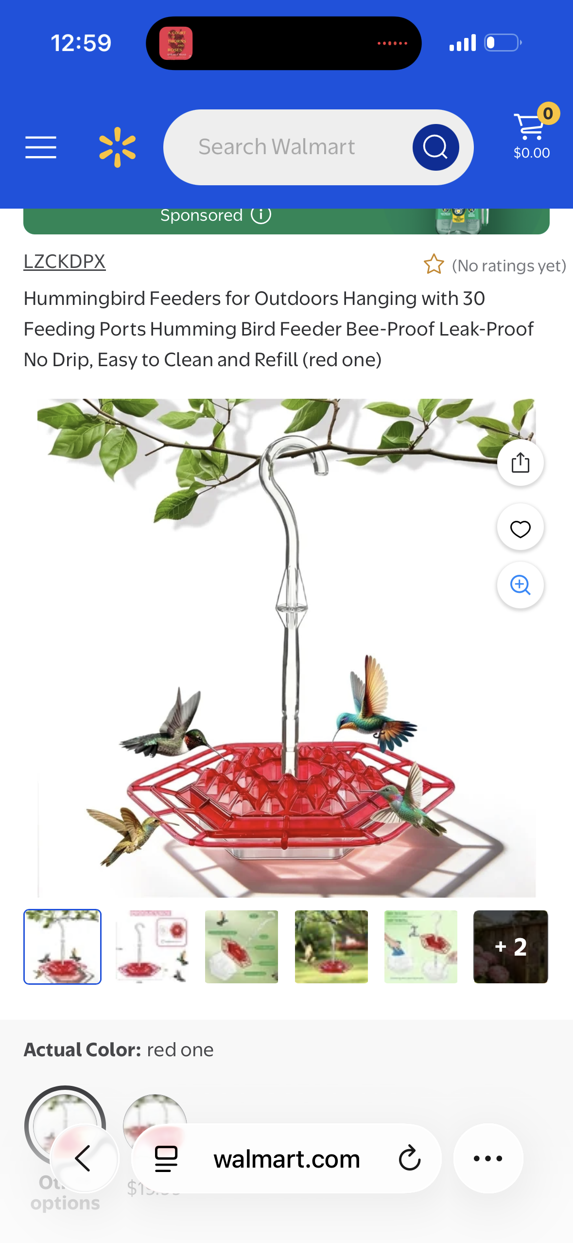 Hummingbird Feeders for Outdoors Hanging with 30 Feeding Ports Humming Bird Feeder Bee-Proof Leak-Proof No Drip, Easy to Clean and Refill (red one)