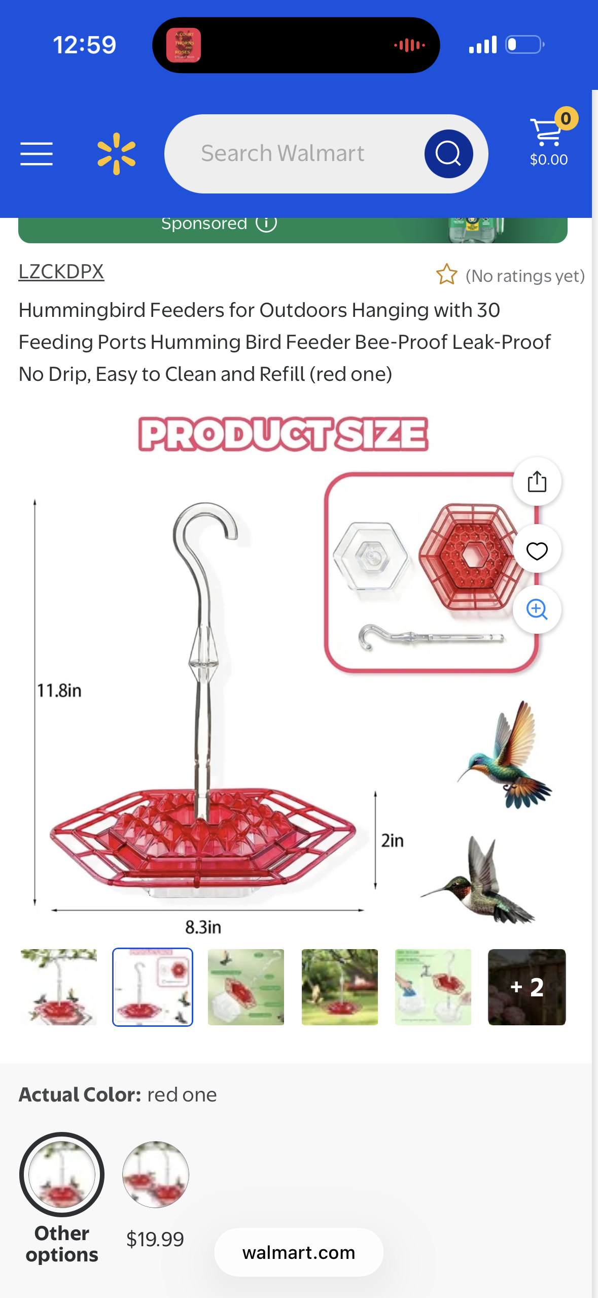 Hummingbird Feeders for Outdoors Hanging with 30 Feeding Ports Humming Bird Feeder Bee-Proof Leak-Proof No Drip, Easy to Clean and Refill (red one)