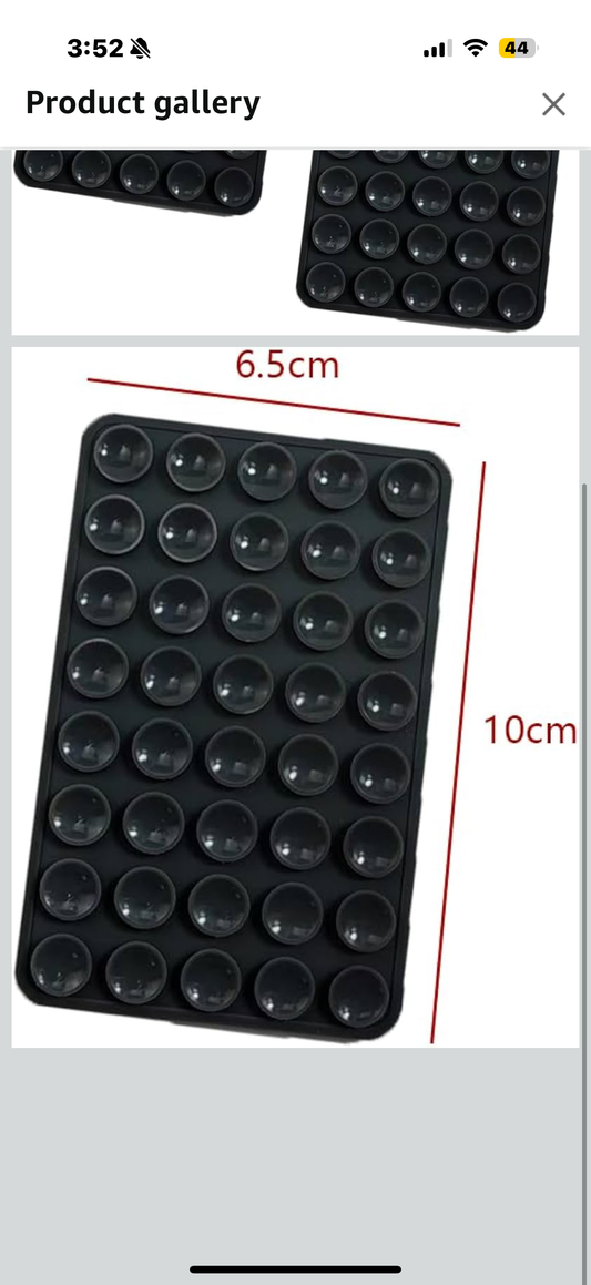 Adhesive Phone Case Stand, Suitable for iPhone and Android Silicone Phone Accessories, Hands-Free Fidget Toy Mirror Shower Phone Stand, TikTok Video and Selfie (Black)