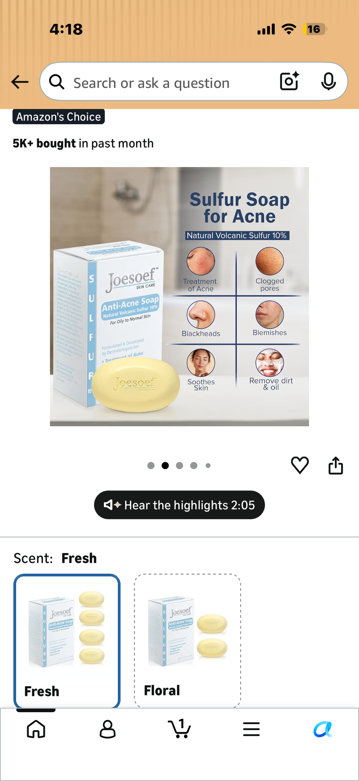 JOESOEF SKIN CARE Sulfur Soap for Acne Pharmaceutical Grade Dermatologists Approved for Acne Rosacea 100G