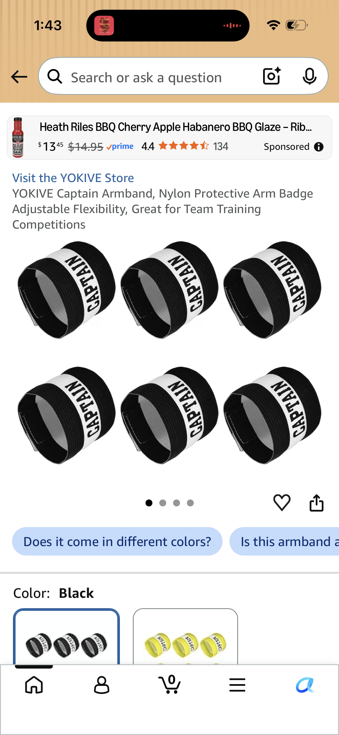YOKIVE Captain Armband, Nylon Protective Arm Badge Adjustable Flexibility, Great for Team Training Competitions