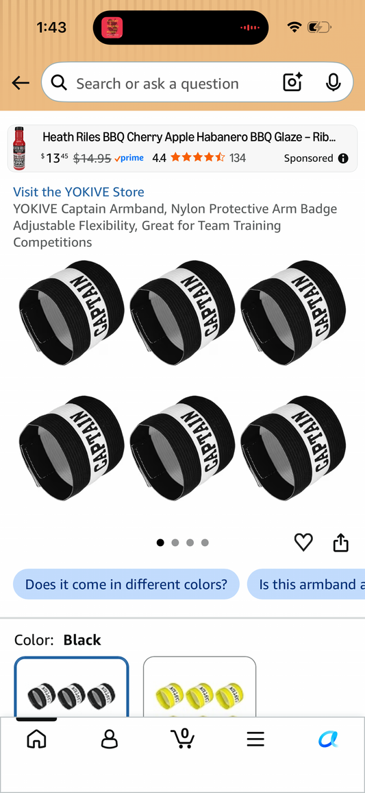 YOKIVE Captain Armband, Nylon Protective Arm Badge Adjustable Flexibility, Great for Team Training Competitions