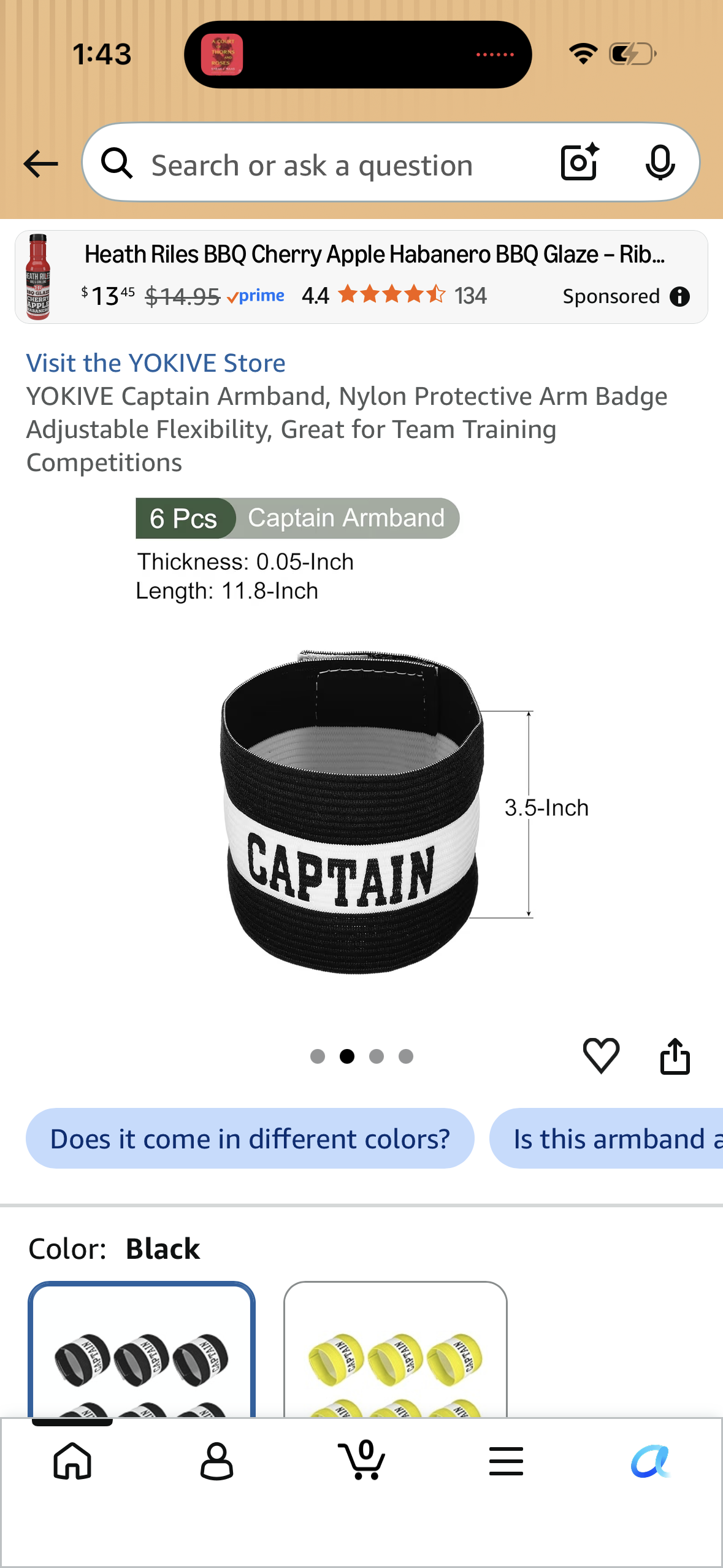 YOKIVE Captain Armband, Nylon Protective Arm Badge Adjustable Flexibility, Great for Team Training Competitions