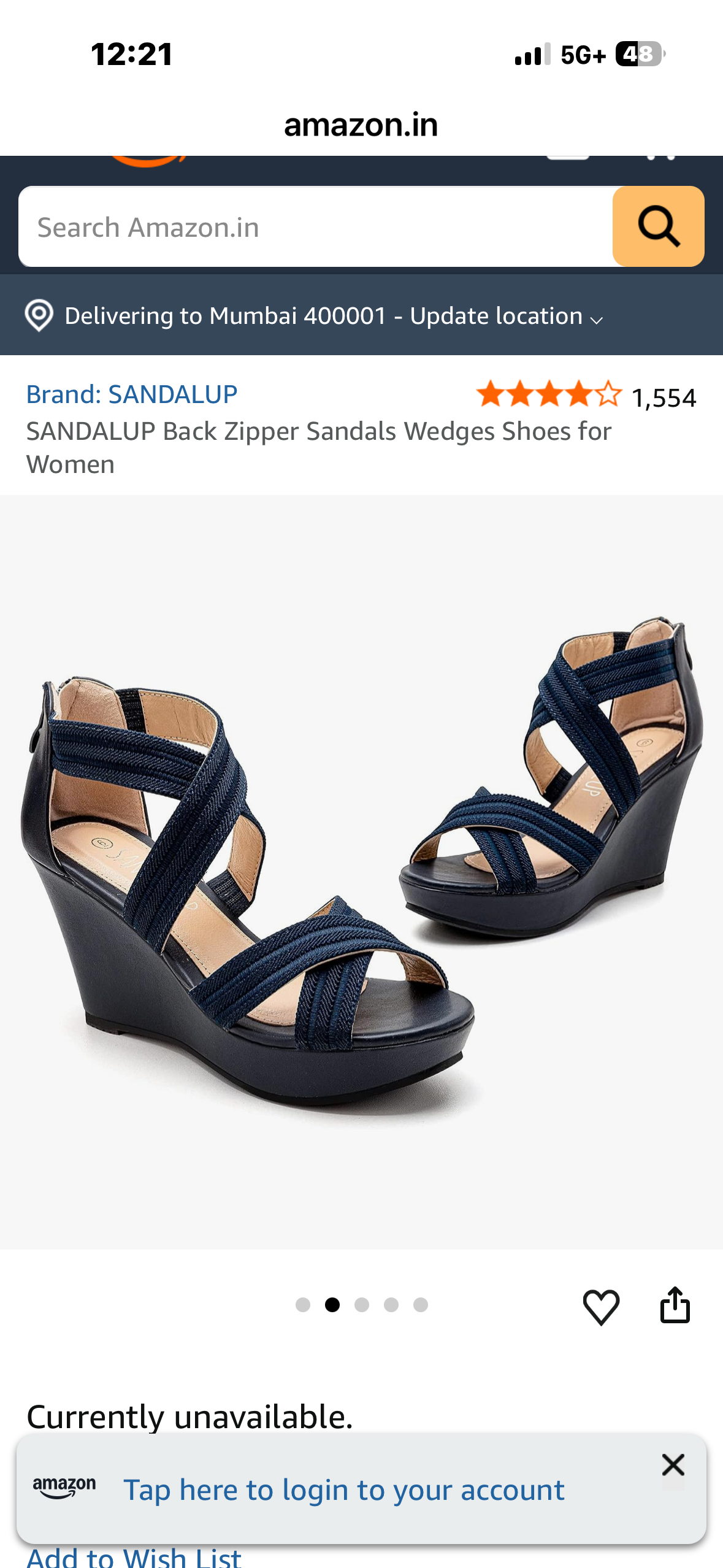 SANDALUP Back Zipper Sandals Wedges Shoes for Women (Size 9)