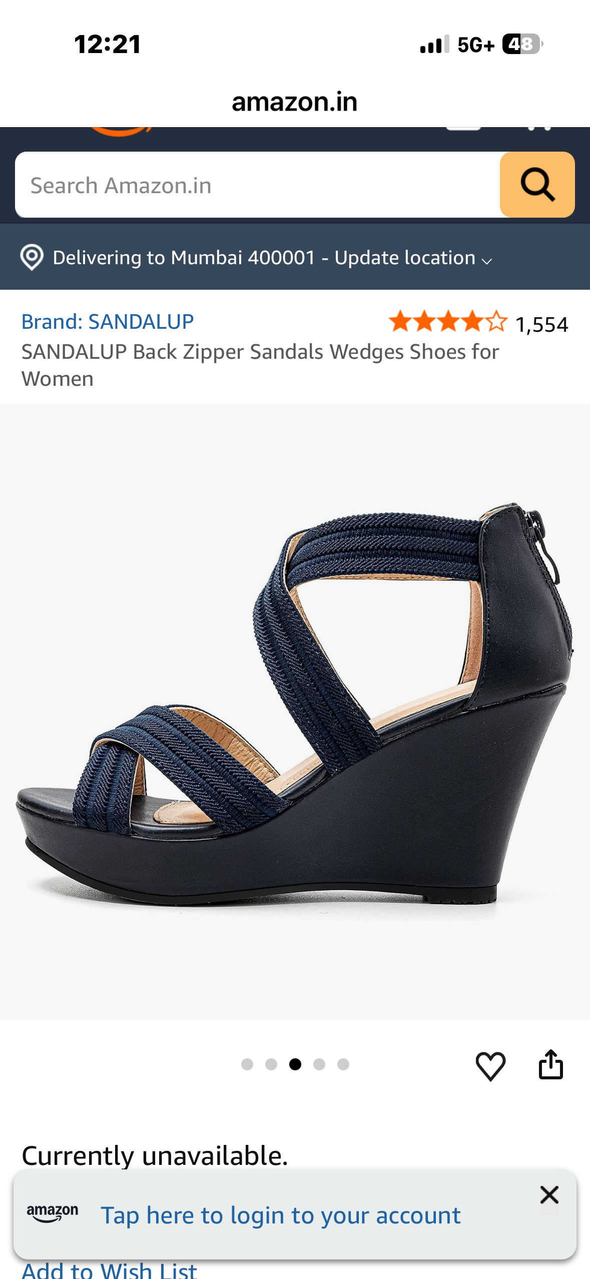 SANDALUP Back Zipper Sandals Wedges Shoes for Women (Size 9)
