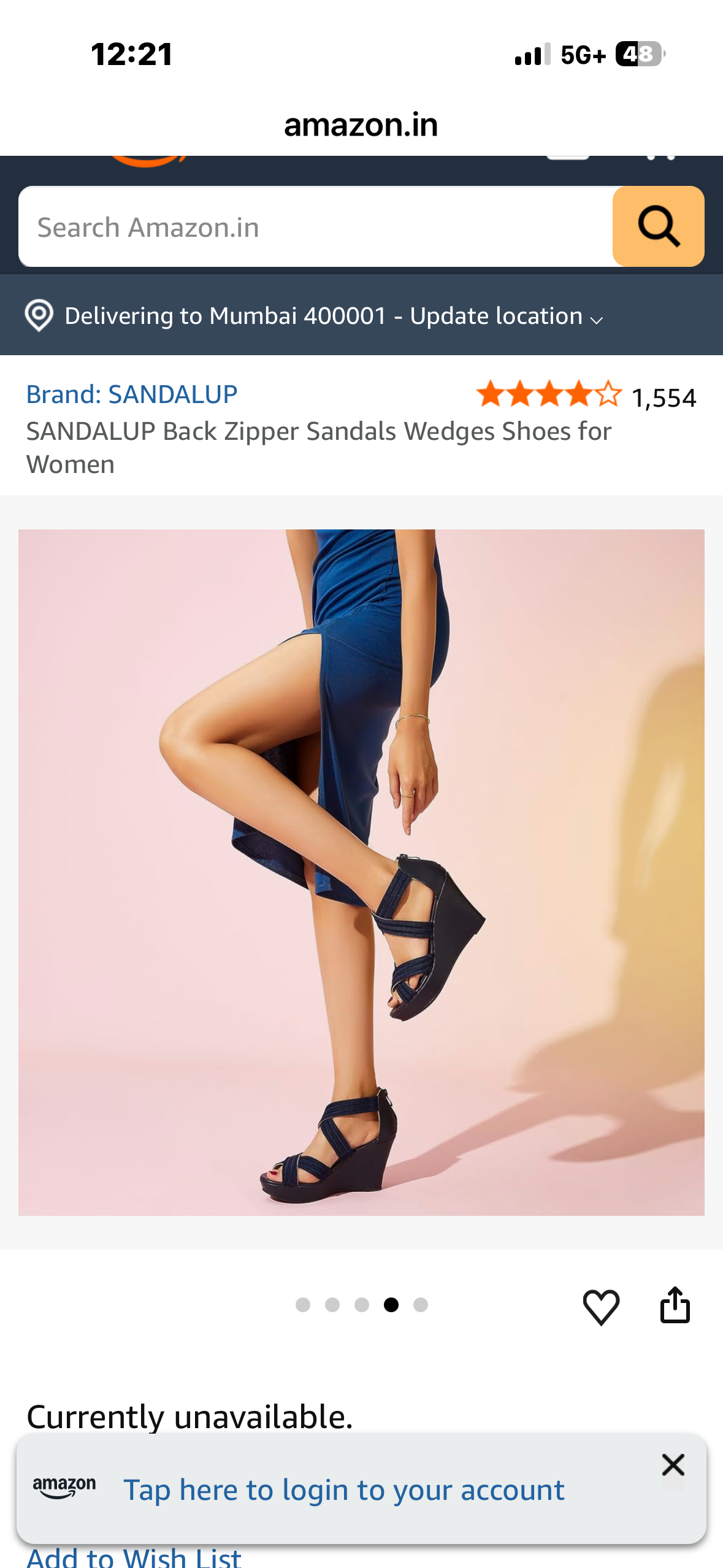 SANDALUP Back Zipper Sandals Wedges Shoes for Women (Size 9)