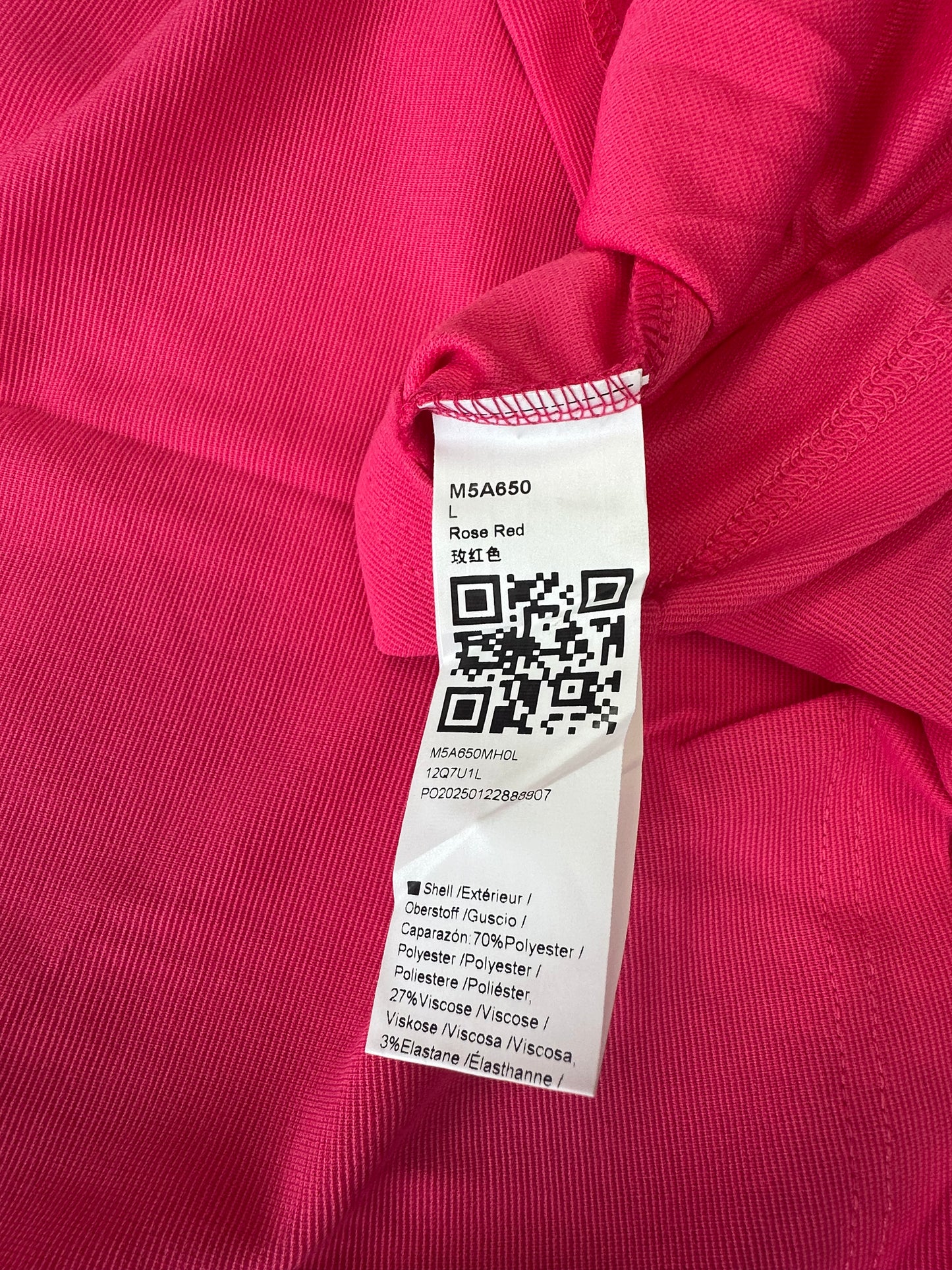 Cicy Bell Womens Summer Mini Dress Cap Sleeve Collared V Neck Casual Ribbed A Line Tunic T Shirt Dress, Rose Red (Size Large)