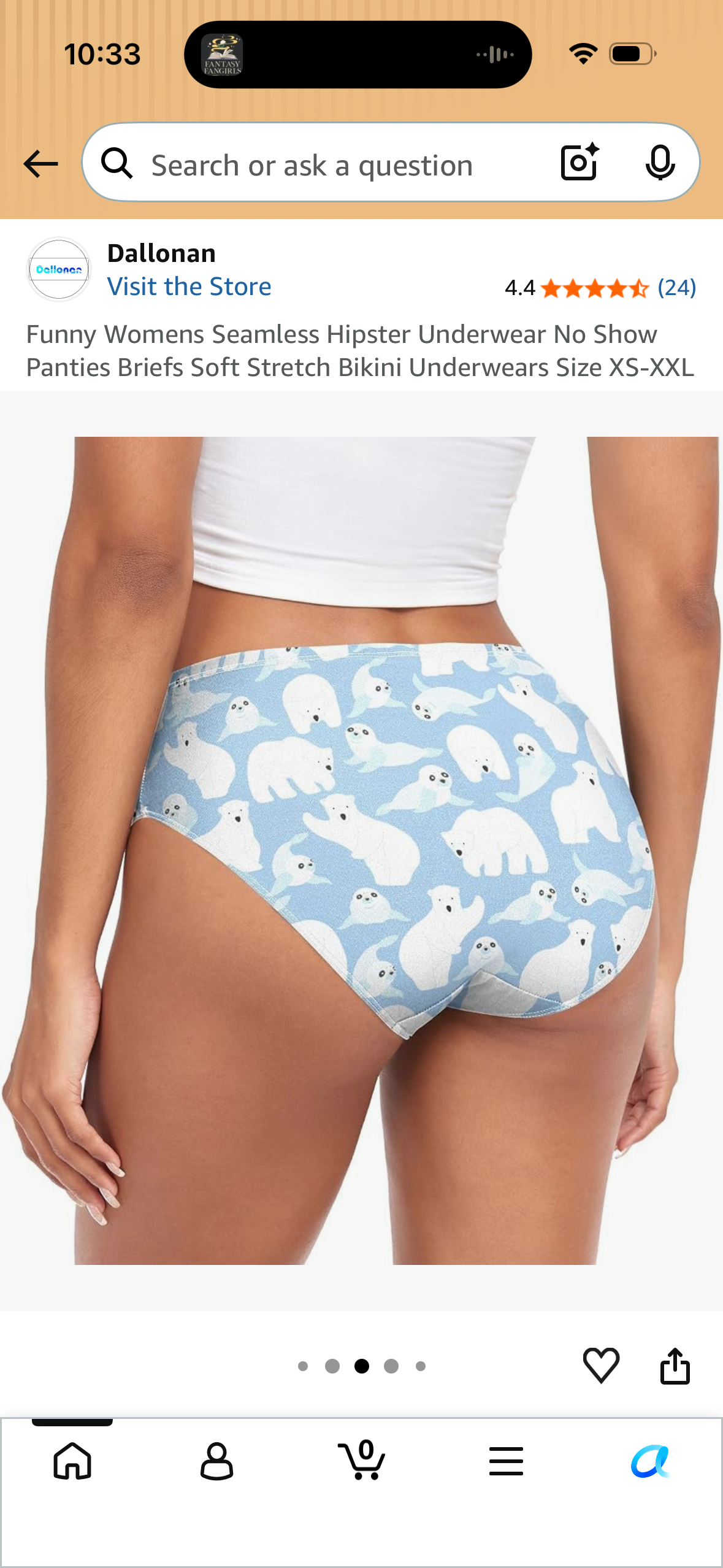 Funny Womens Seamless Hipster Underwear No Show Panties Briefs Soft Stretch Bikini Underwears (Size Large)