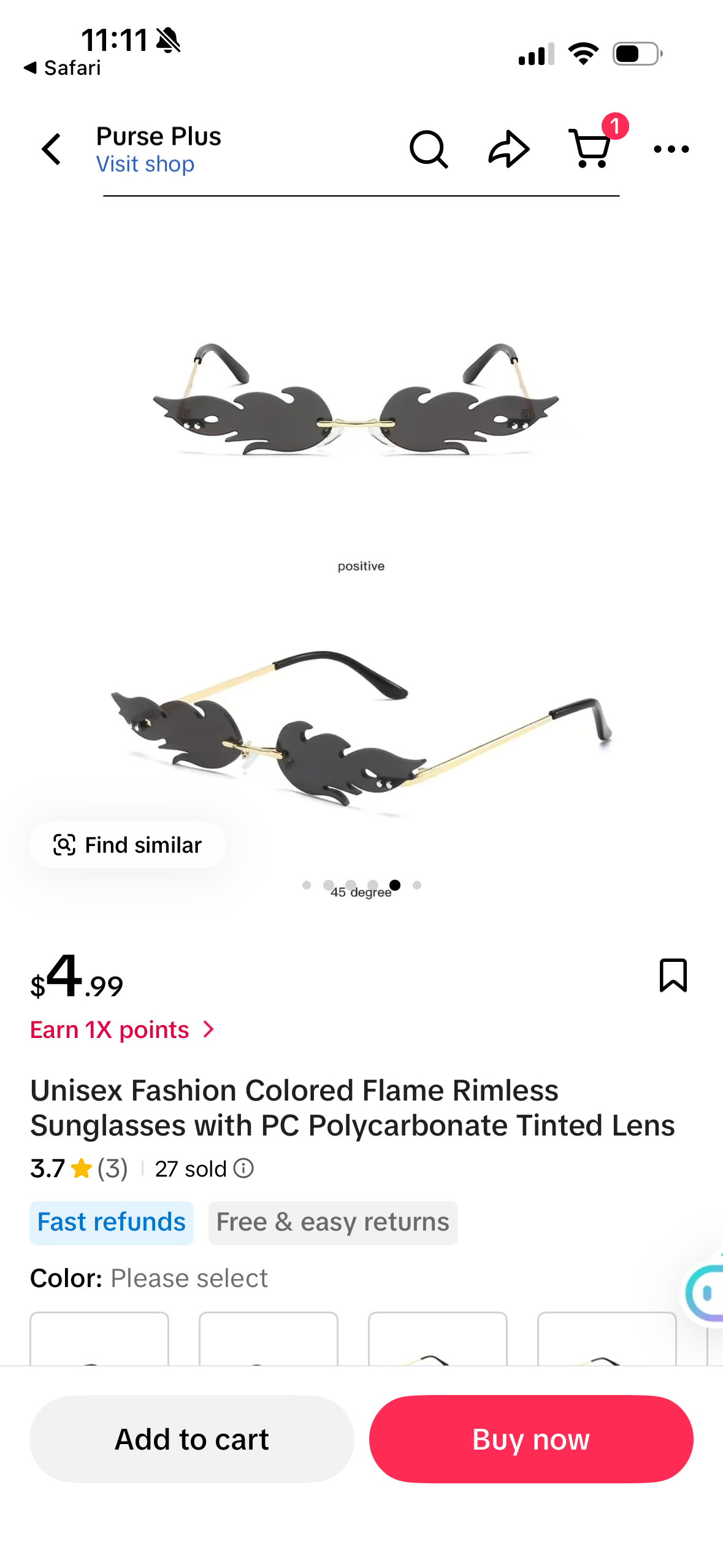 Onrtry Fire Flame Sunglasses for Women Men Rimless Goth Glasses Halloween Party Glasses Novelty Sun Glasses, Grey