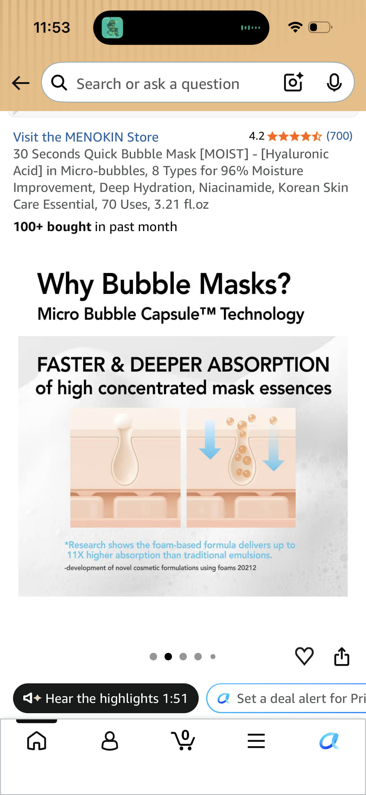 30 Seconds Quick Bubble Mask [MOIST] - [Hyaluronic Acid] in Micro-bubbles, 8 Types for 96% Moisture Improvement, Deep Hydration, Niacinamide, Korean Skin Care Essential, 70 Uses, 3.21 fl.oz