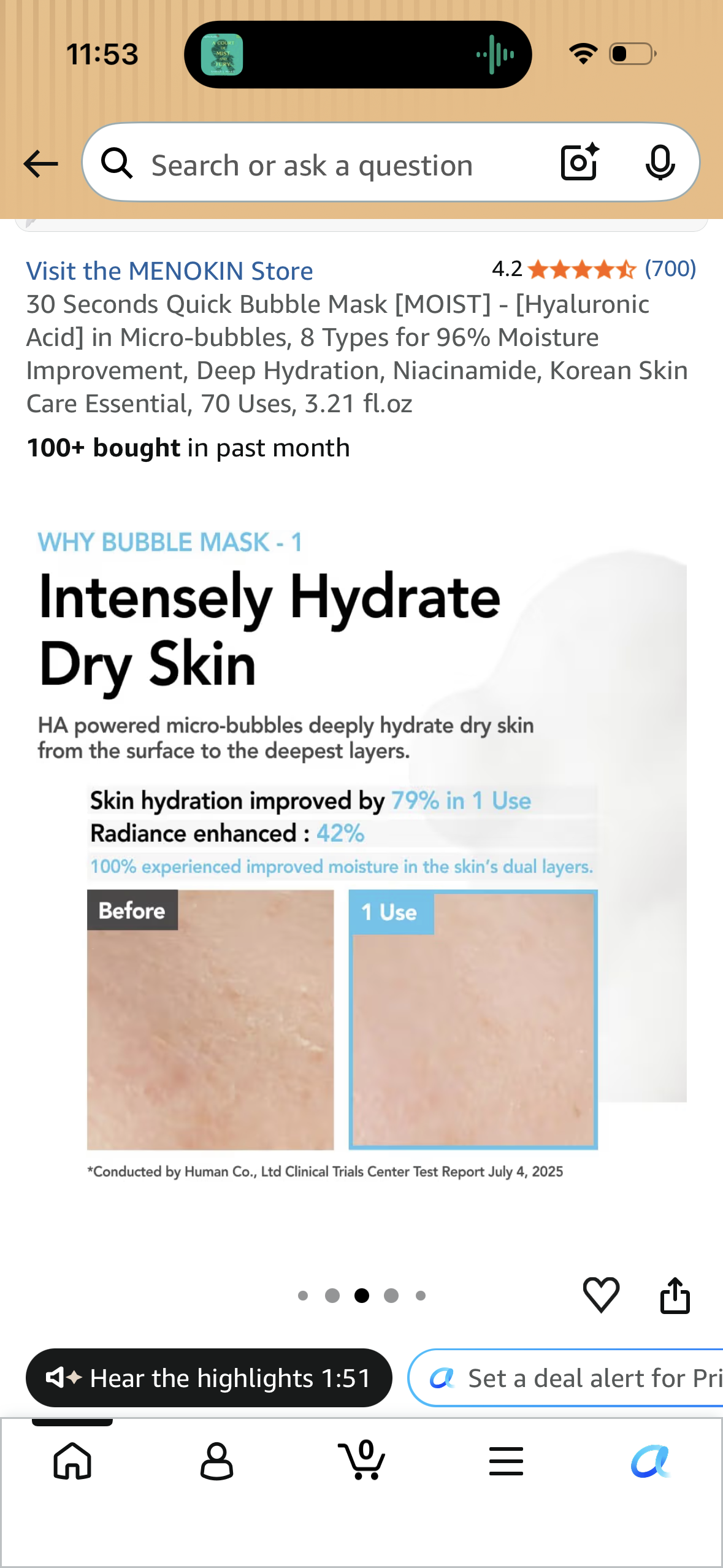 30 Seconds Quick Bubble Mask [MOIST] - [Hyaluronic Acid] in Micro-bubbles, 8 Types for 96% Moisture Improvement, Deep Hydration, Niacinamide, Korean Skin Care Essential, 70 Uses, 3.21 fl.oz