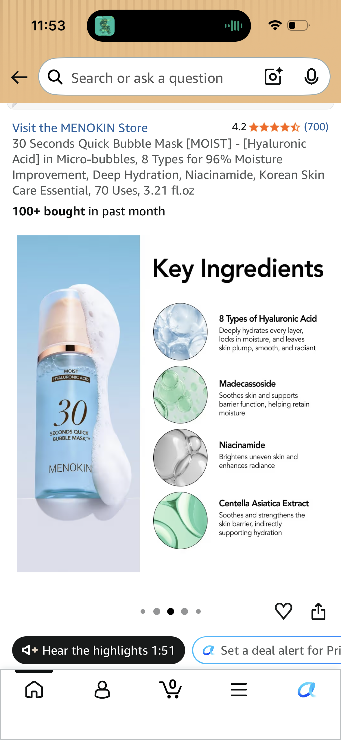 30 Seconds Quick Bubble Mask [MOIST] - [Hyaluronic Acid] in Micro-bubbles, 8 Types for 96% Moisture Improvement, Deep Hydration, Niacinamide, Korean Skin Care Essential, 70 Uses, 3.21 fl.oz