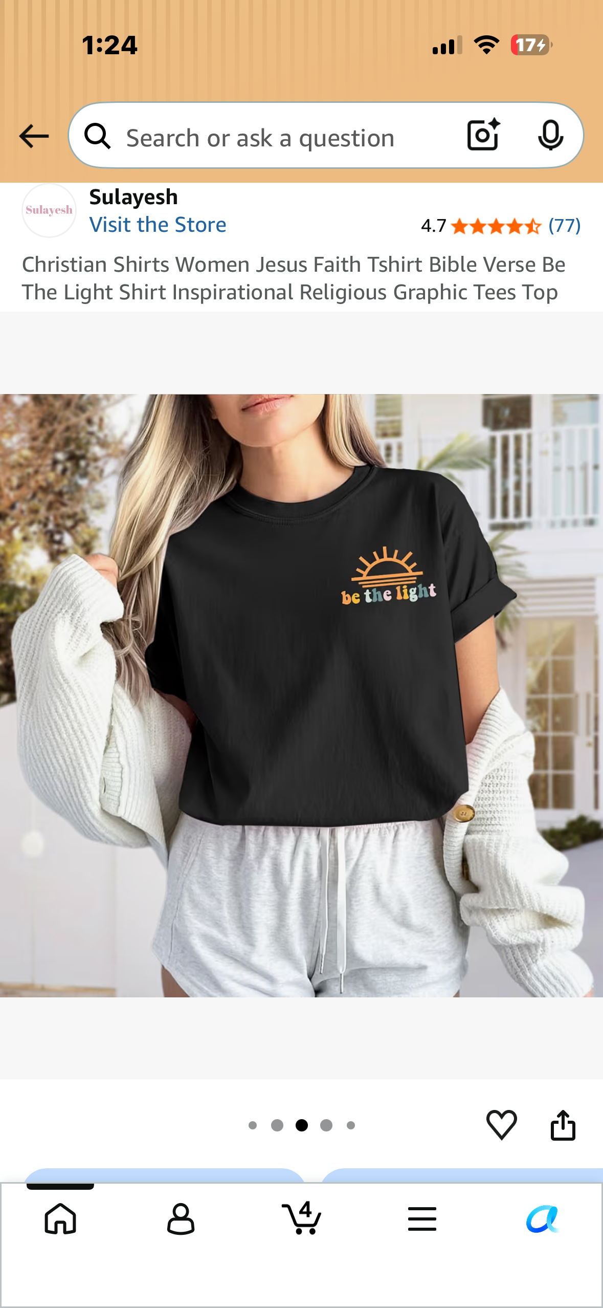 Christian Shirts Women Jesus Faith Tshirt Bible Verse Be The Light Shirt Inspirational Religious Graphic Tees Top (Size Large)