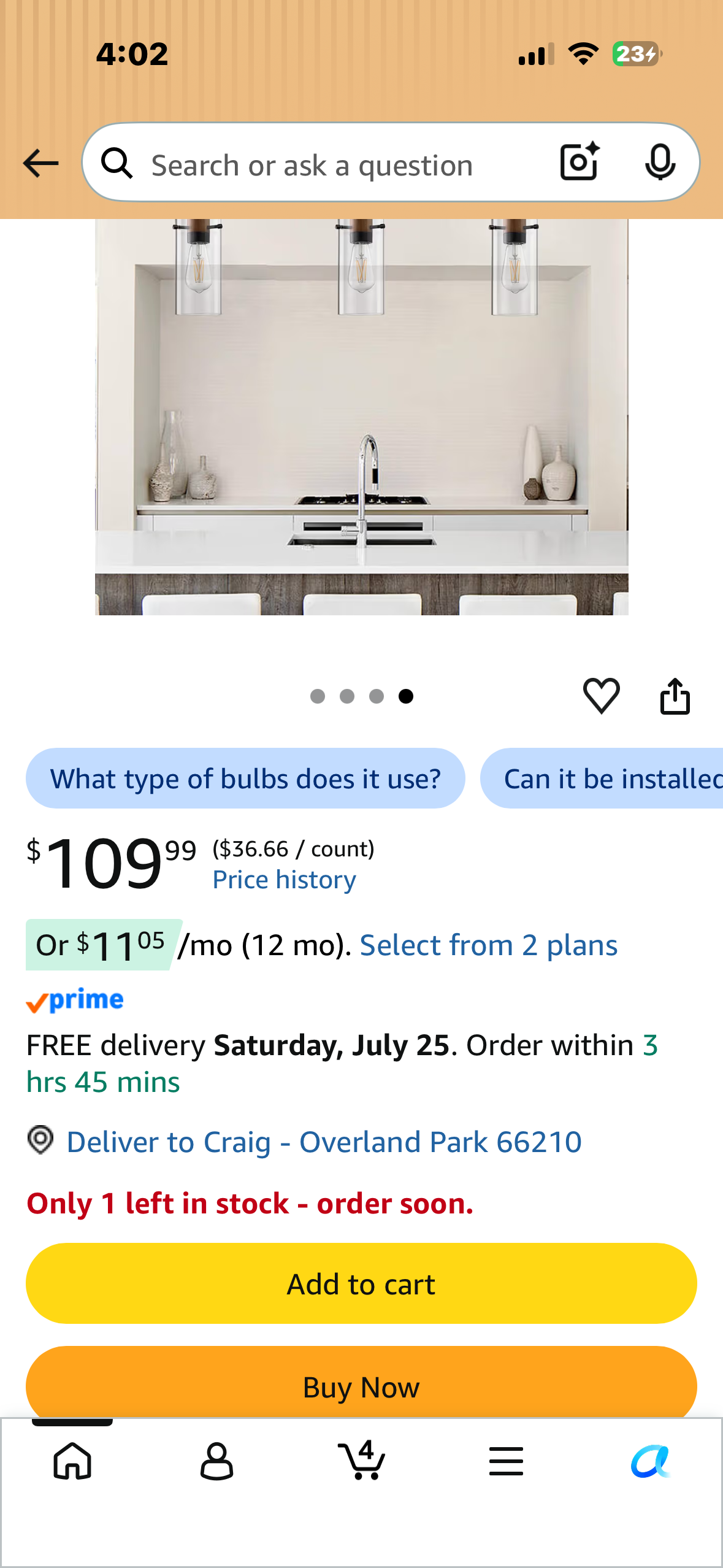 RAIN LIGHTING 3 Pack Light, Modern Industrial Farmhouse Hanging Kitchen Island Ceiling Light Fixture, Gold Finish Over