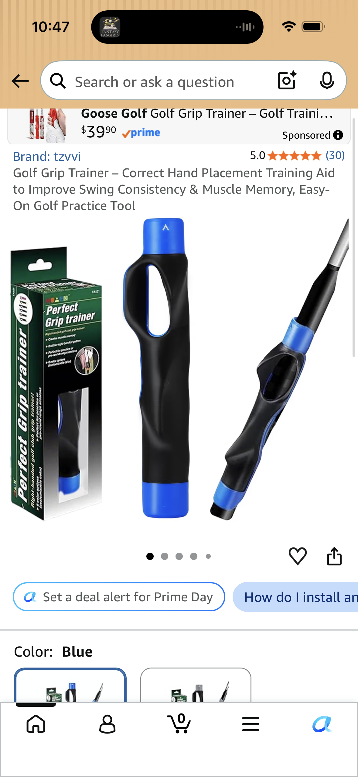 Golf Grip Trainer – Correct Hand Placement Training Aid to Improve Swing Consistency & Muscle Memory, Easy-On Golf Practice Tool
