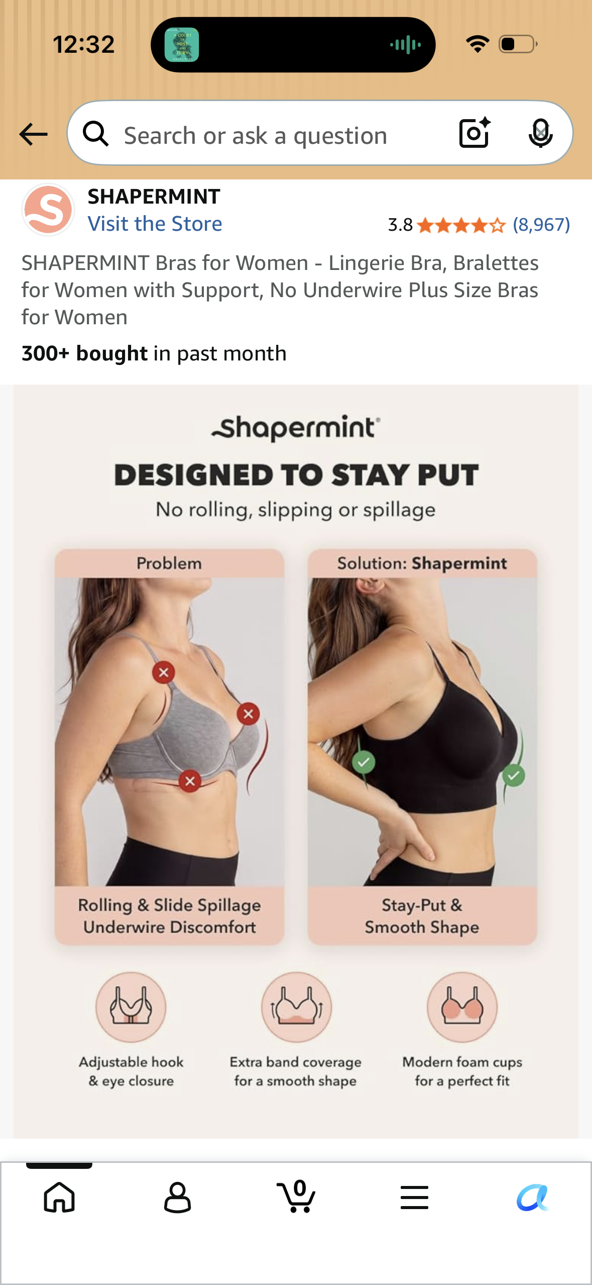 SHAPERMINT Bras for Women - Lingerie Bra, Bralettes for Women with Support, No Underwire Plus Size Bras for Women (Size Large)