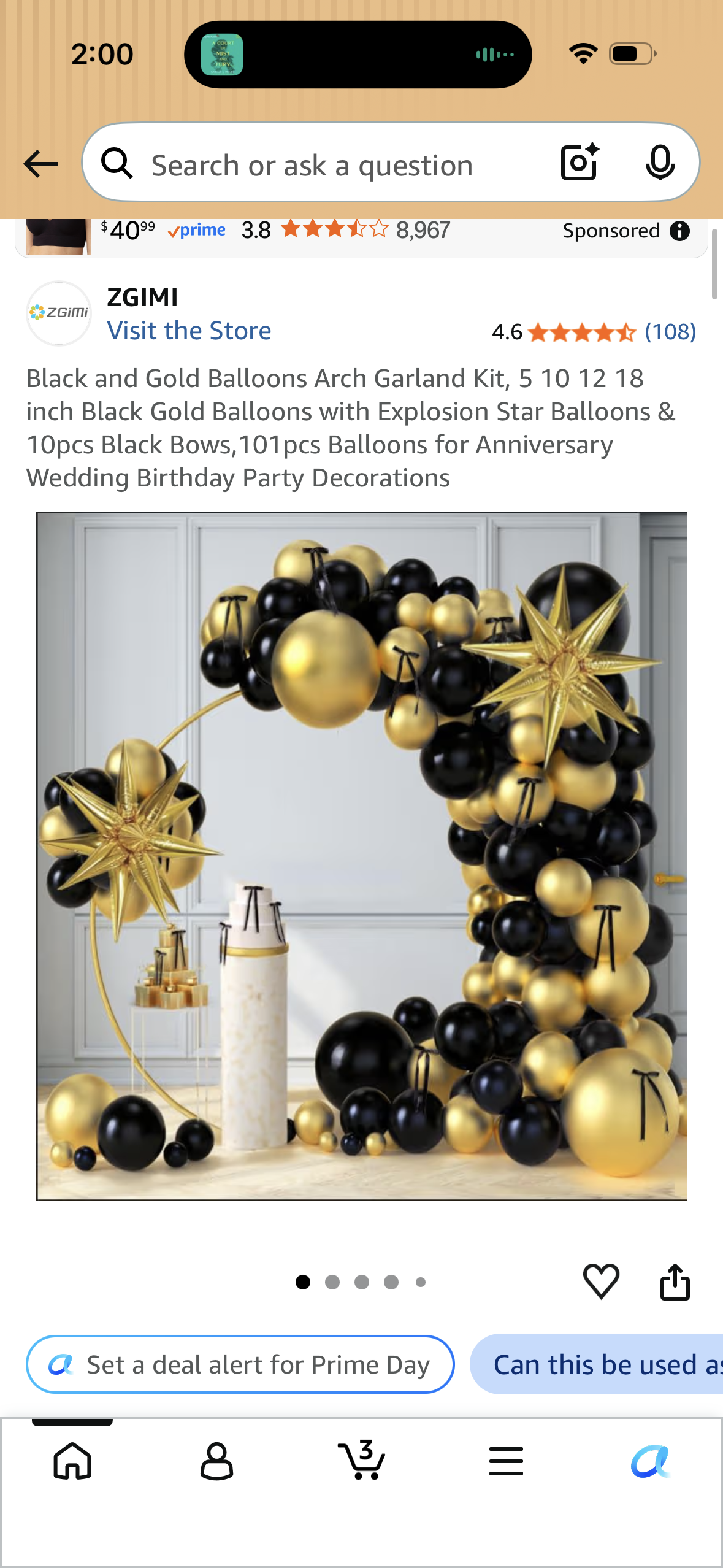 Black and Gold Balloons Arch Garland Kit, 5 10 12 18 inch Black Gold Balloons with Explosion Star Balloons & 10pcs Black Bows, 101pcs Balloons for Anniversary Wedding Birthday Party Decorations