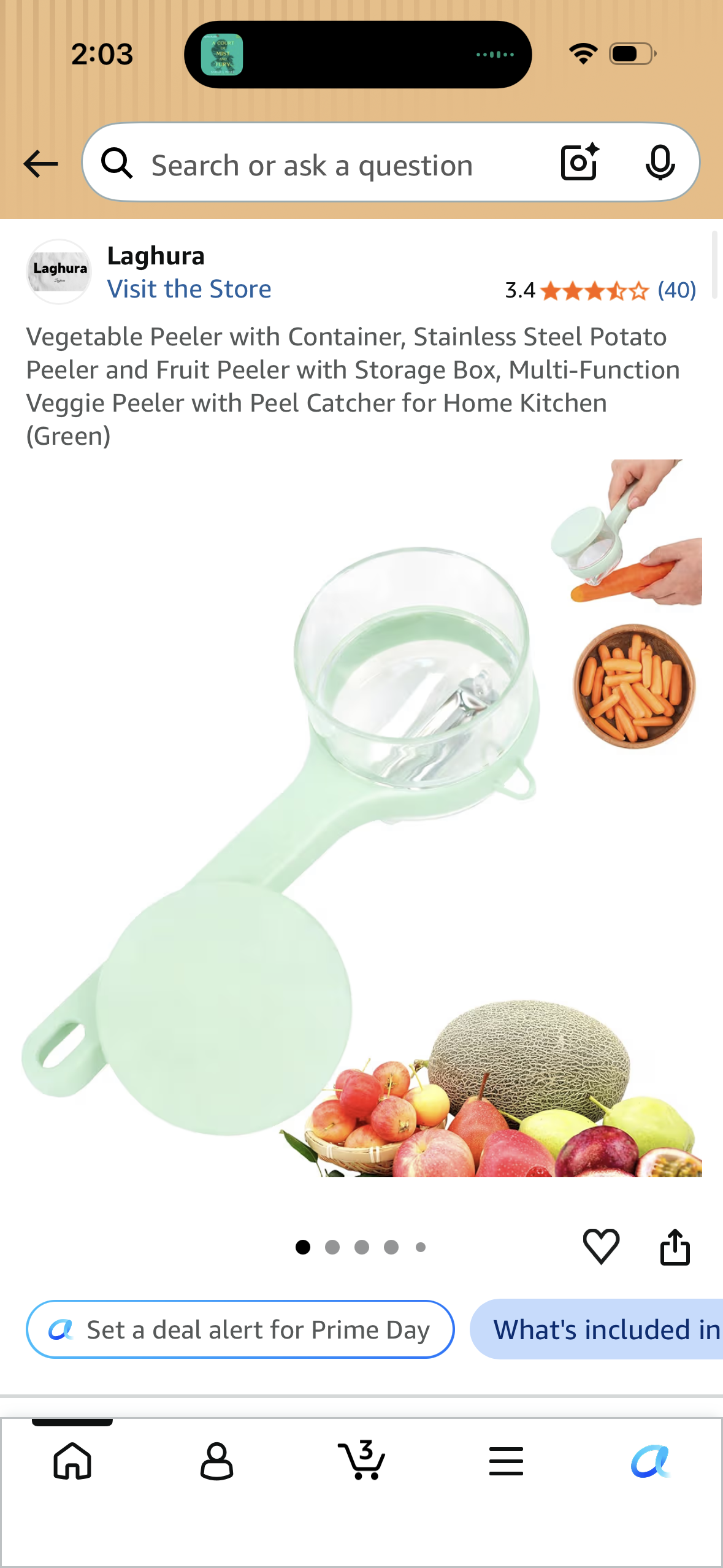 Vegetable Peeler with Container, Stainless Steel Potato Peeler and Fruit Peeler with Storage Box, Multi-Function Veggie Peeler with Peel Catcher for Home Kitchen (Green)
