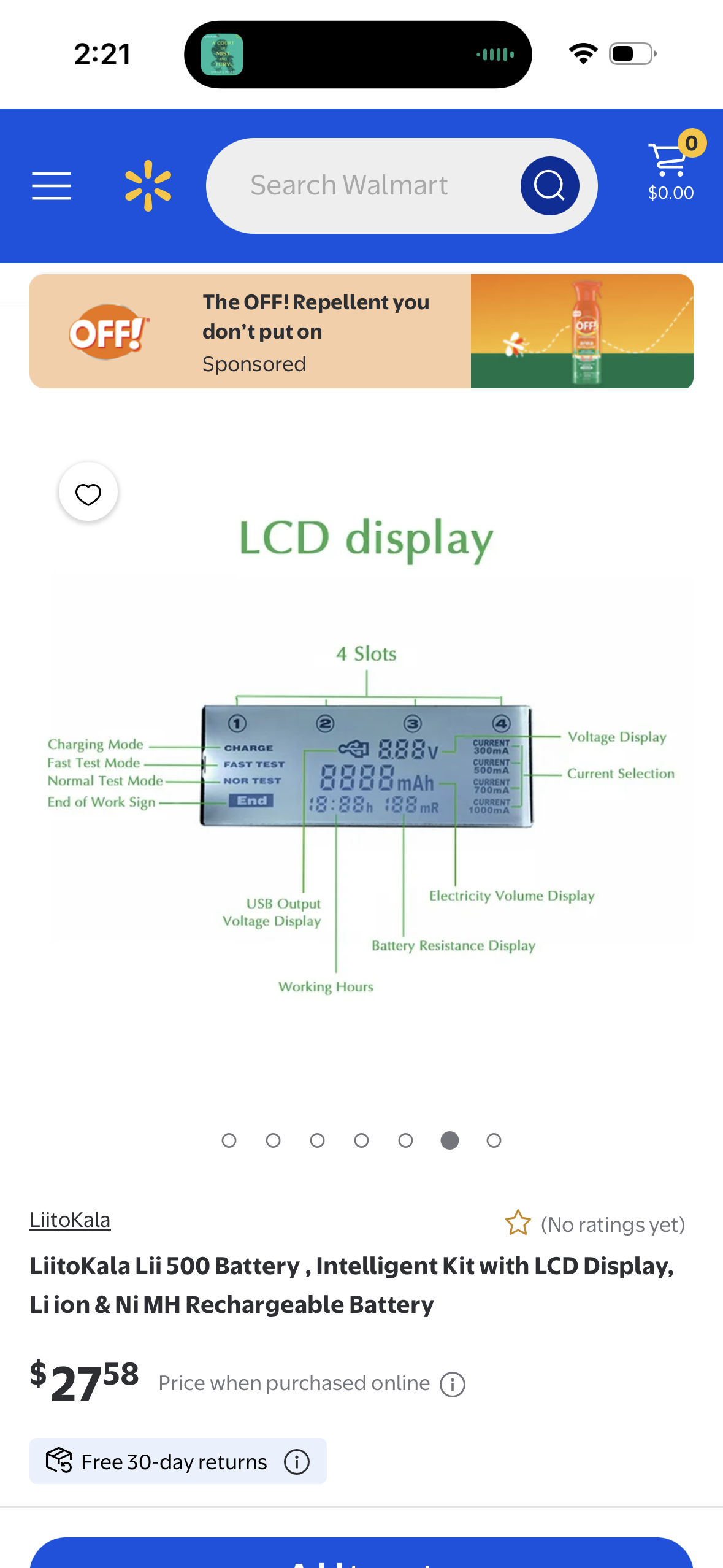 LiitoKala Lii 500 Battery , Intelligent Kit with LCD Display, Li ion & Ni MH Rechargeable Battery