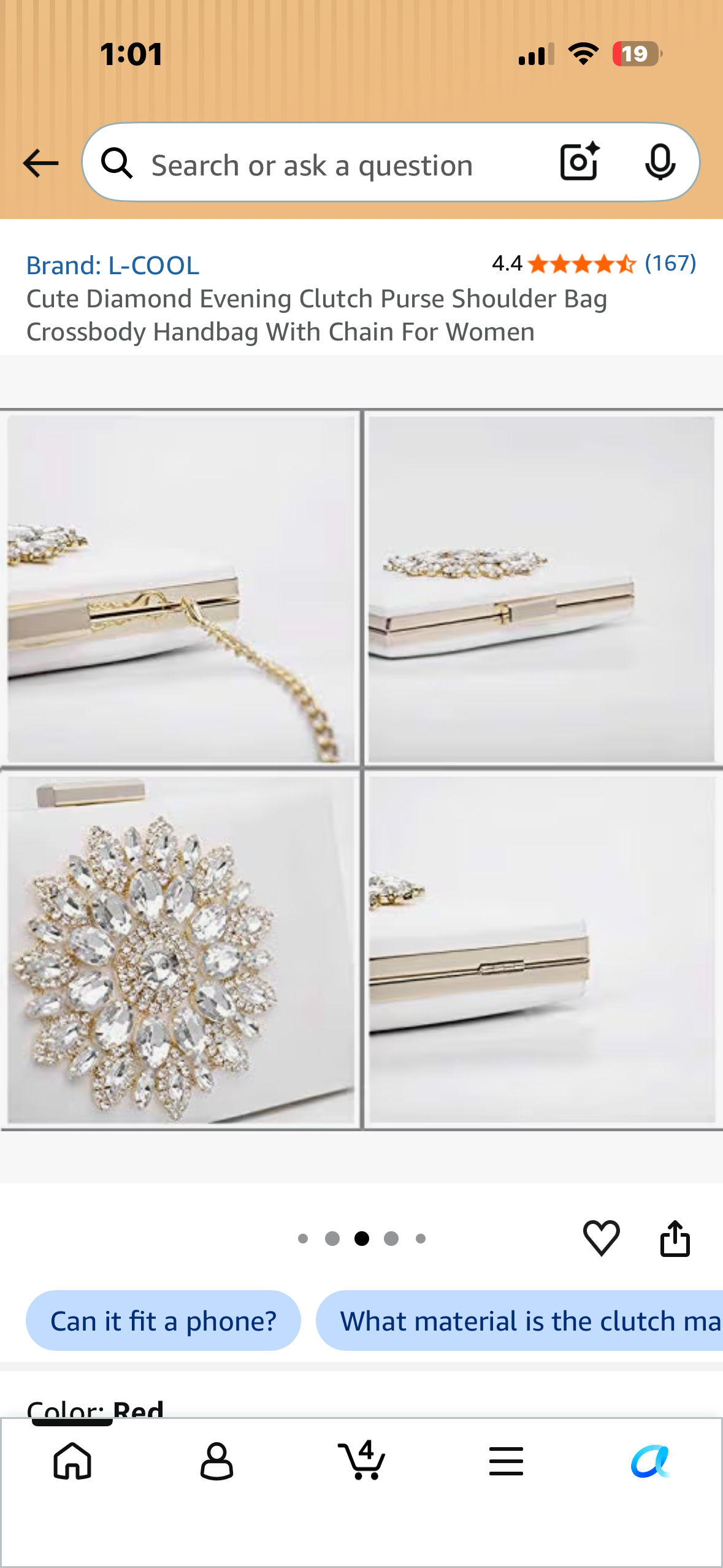 Cute Diamond Evening Clutch Purse Shoulder Bag Crossbody Handbag With Chain For Women