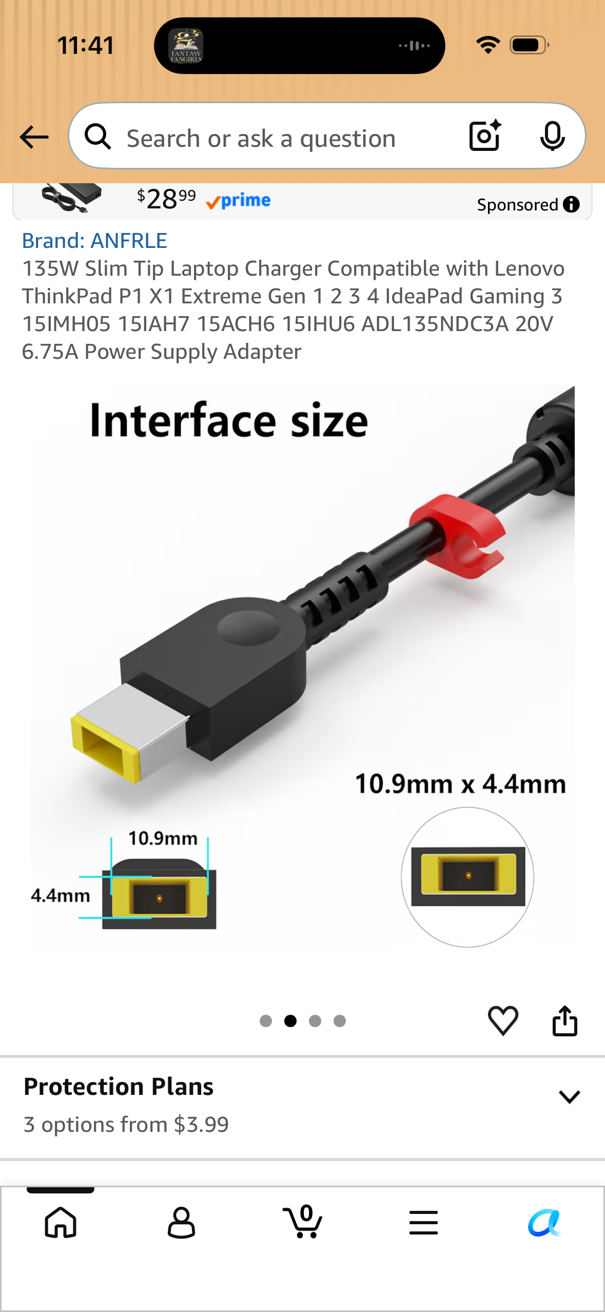 135W Slim Tip Laptop Charger Compatible with Lenovo ThinkPad P1 X1 Extreme Gen 1 2 3 4 IdeaPad Gaming 3 15IMH05 15IAH7 15ACH6 15IHU6 ADL135NDC3A 20V 6.75A Power Supply Adapter