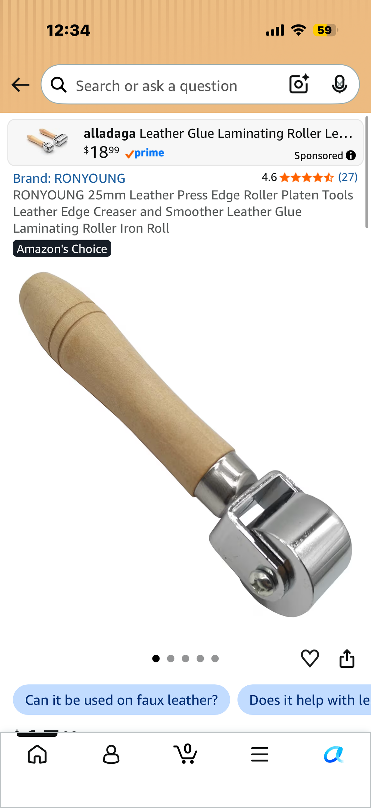 25mm Leather Press Edge Roller Platen Tools Leather Edge Creaser and Smoother Leather Glue Laminating Roller Iron Roll
