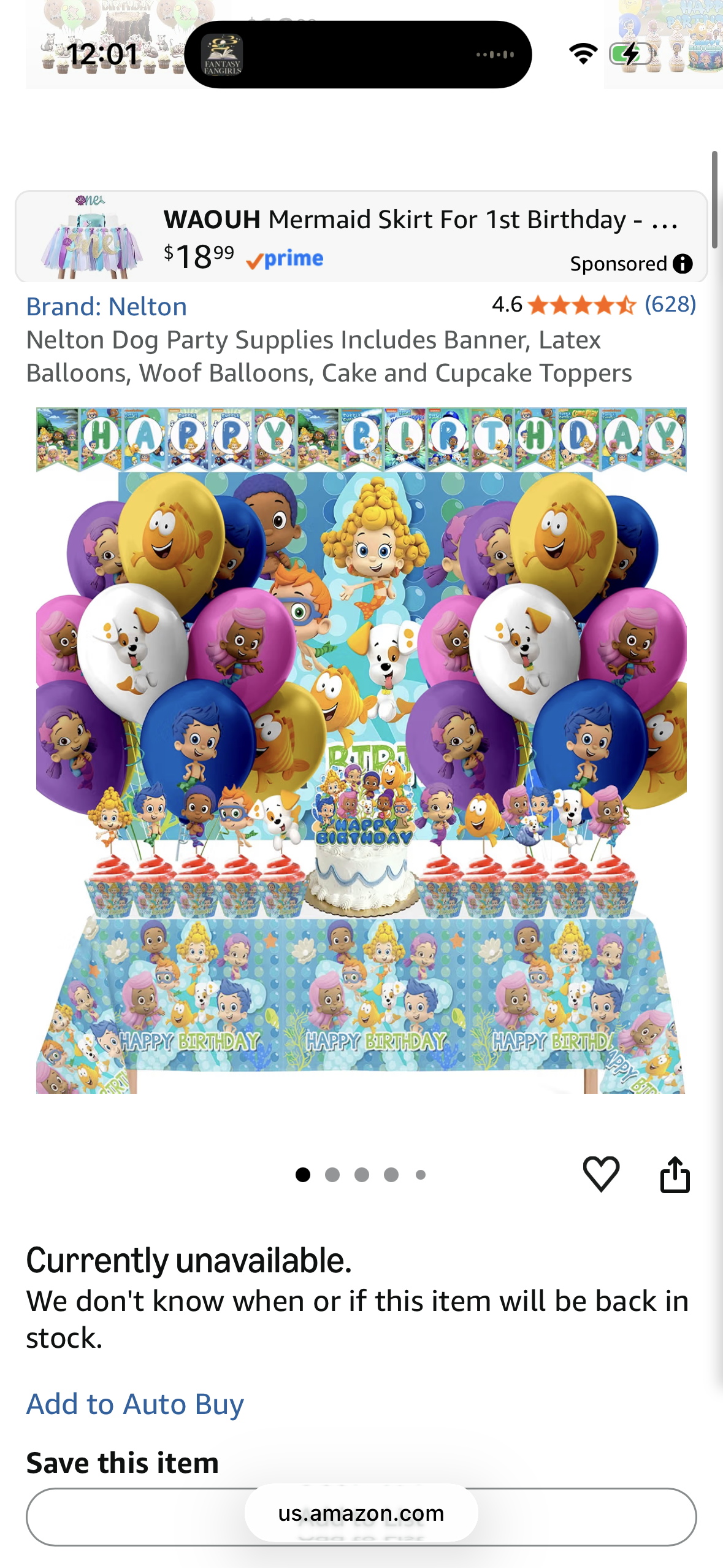 Nelton Party Supplies Includes Banner, Latex Balloons, Woof Balloons, Cake and Cupcake Toppers