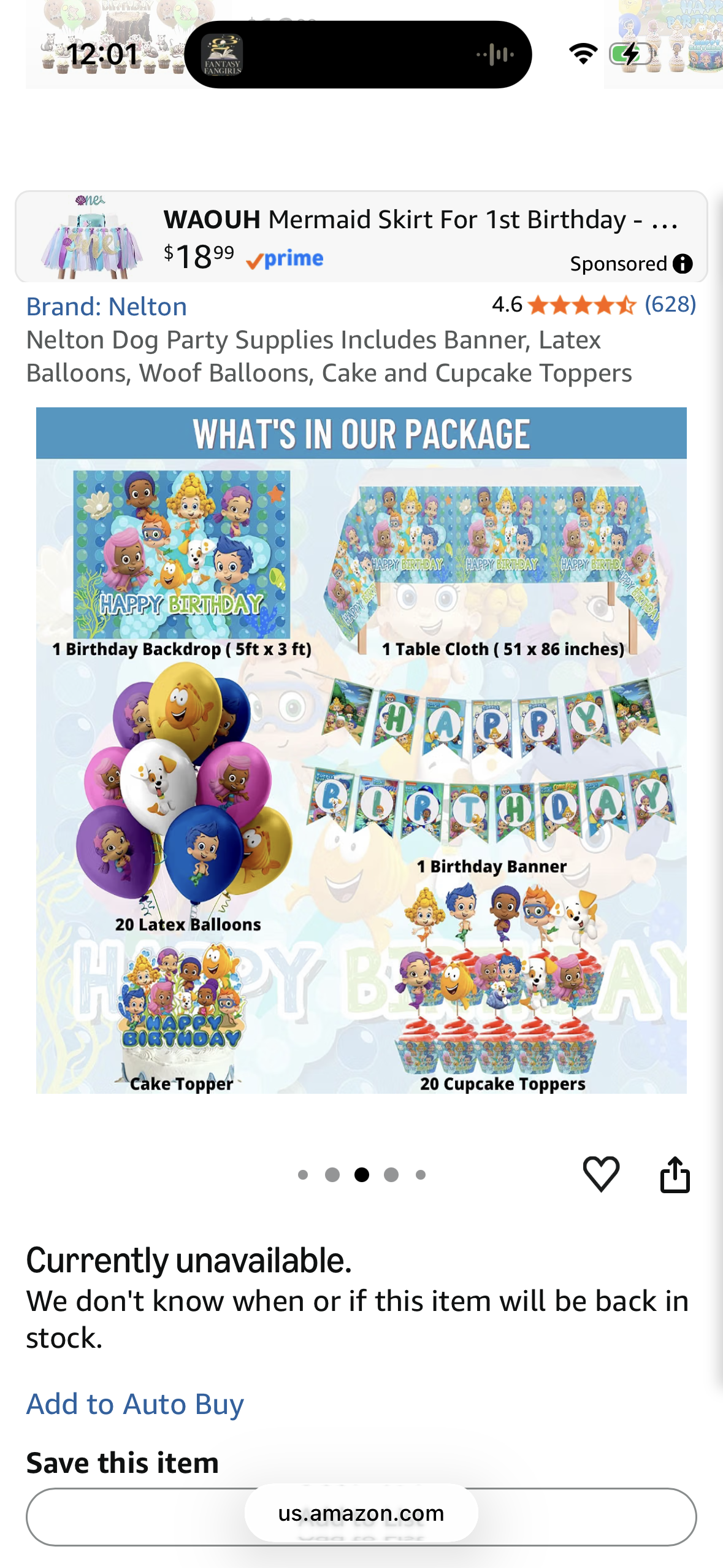 Nelton Party Supplies Includes Banner, Latex Balloons, Woof Balloons, Cake and Cupcake Toppers