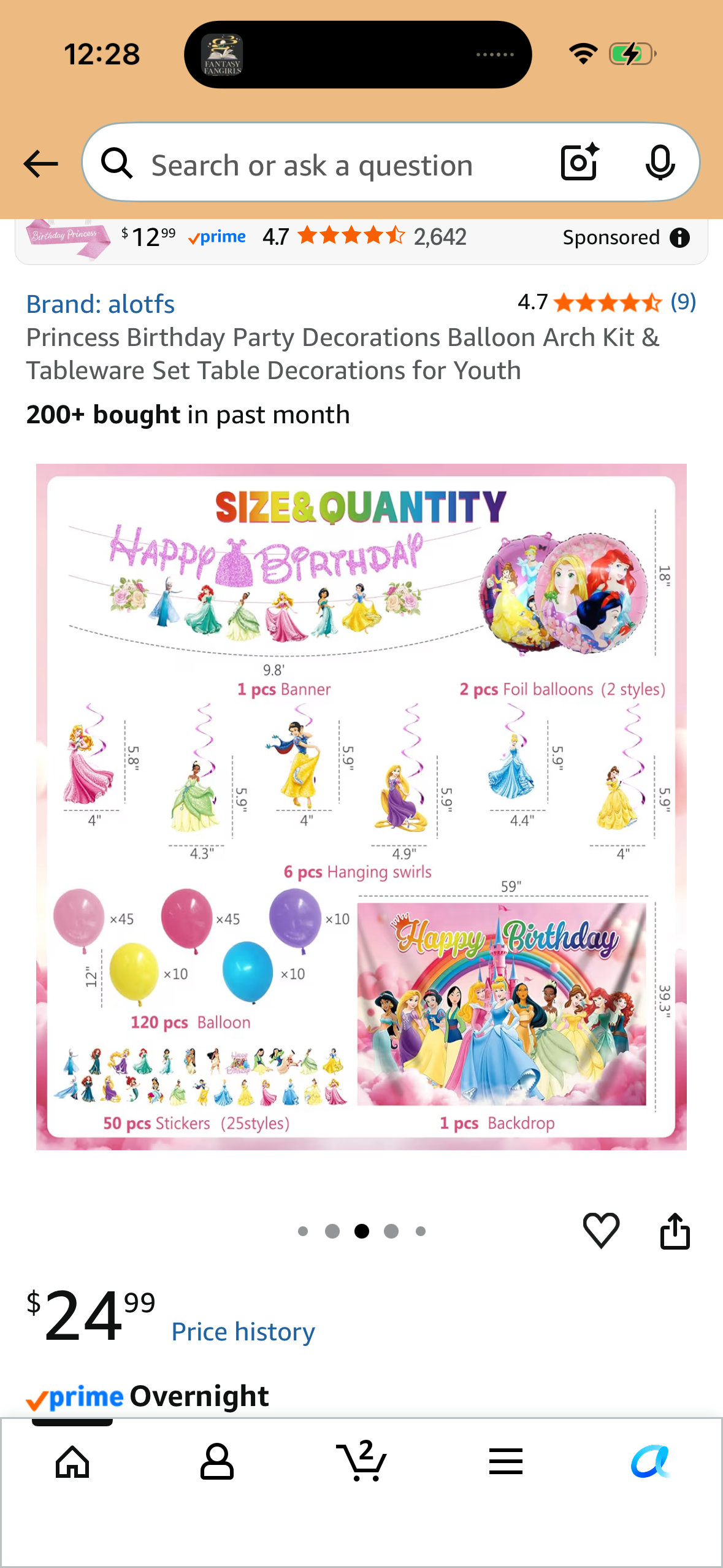 Princess Birthday Party Decorations Balloon Arch Kit & Tableware Set Table Decorations for Youth