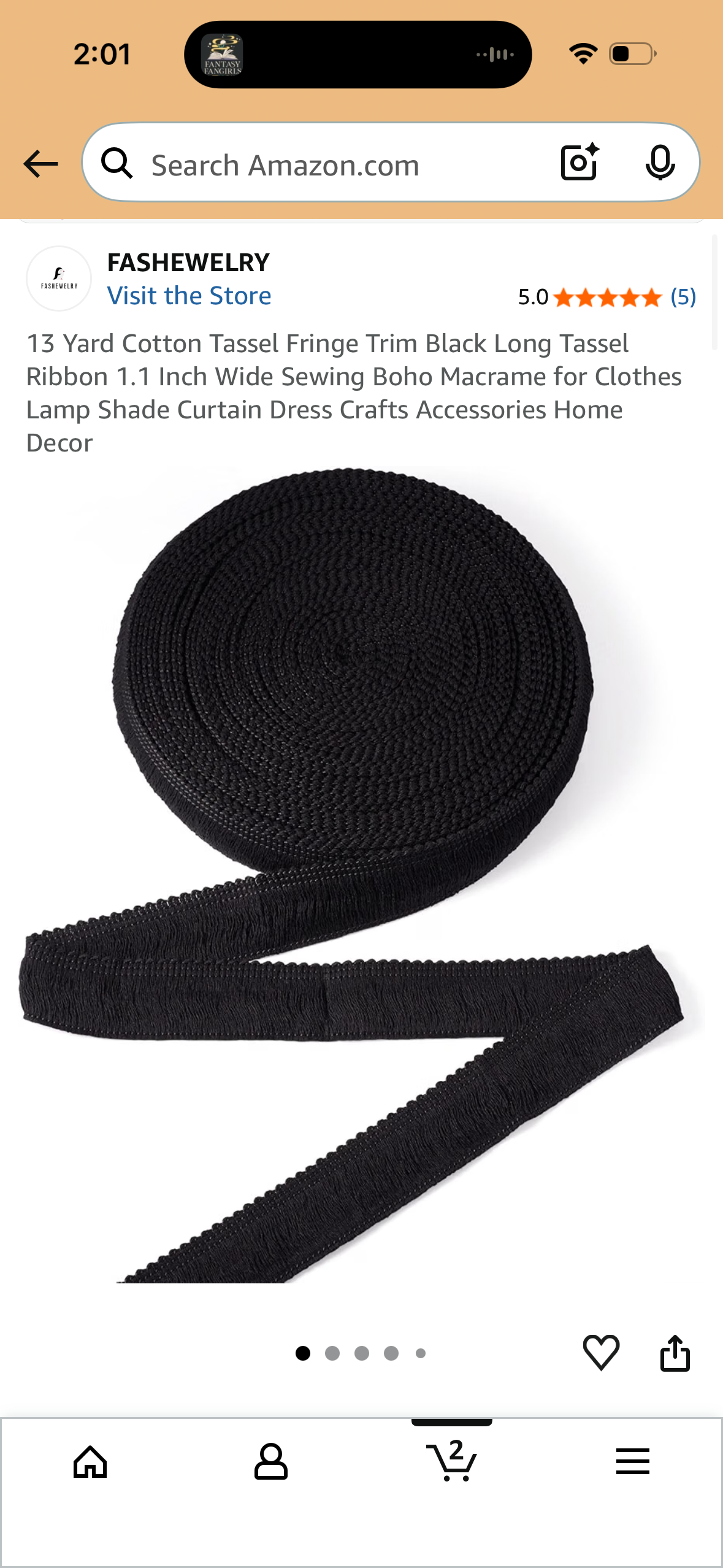 13 Yard Cotton Tassel Fringe Trim Black Long Tassel Ribbon 1.1 Inch Wide Sewing Boho Macrame for Clothes Lamp Shade Curtain Dress Crafts Accessories Home Decor