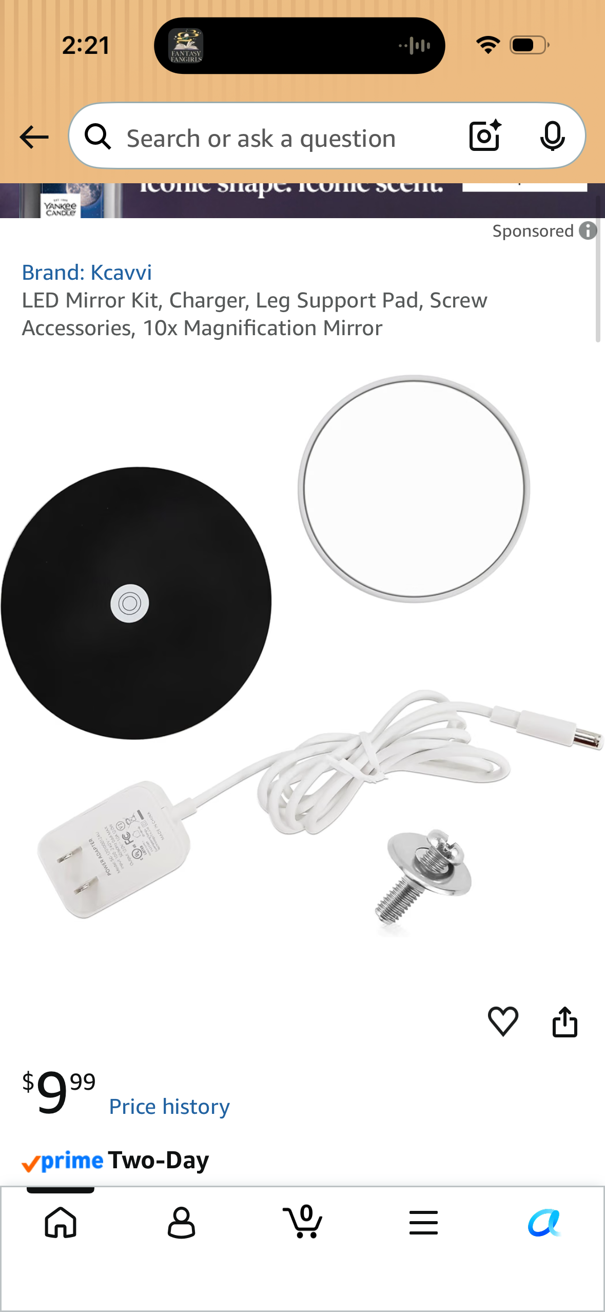LED Mirror Kit, Charger, Leg Support Pad, Screw Accessories, 10x Magnification Mirror