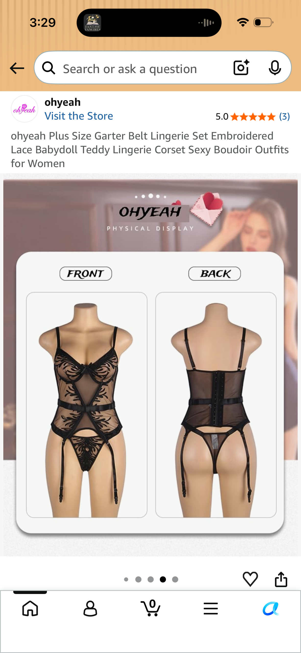 ohyeah Plus Size Garter Belt Lingerie Set Embroidered Lace Babydoll Teddy Lingerie Corset Sexy Boudoir Outfits for Women (Size Medium/Large)