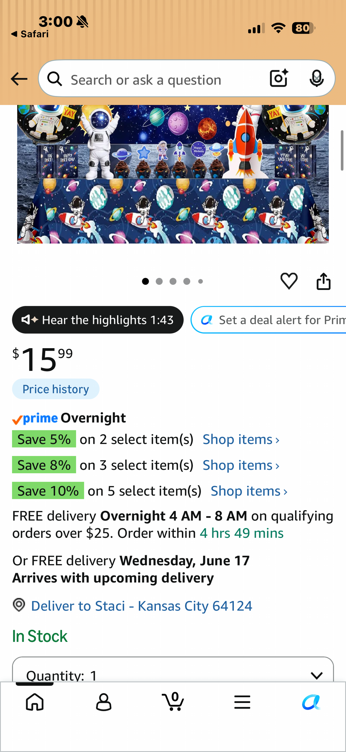 Outer Space Birthday Party Decorations – Space Theme Set with Backdrop, Tablecloth, Rocket & Astronaut Foil Balloons, Star Balloons, Cake Topper & Latex Balloons for Space Themed Party, Room Decor