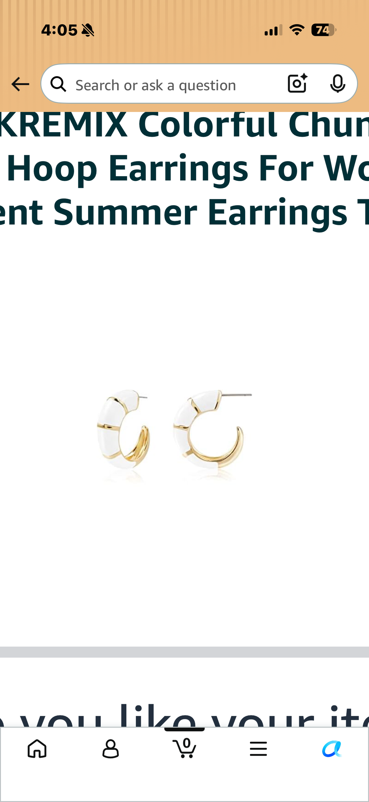 Colorful Chunky Gold Plated Hoop Earrings For Women Statement Summer Earrings Trendy