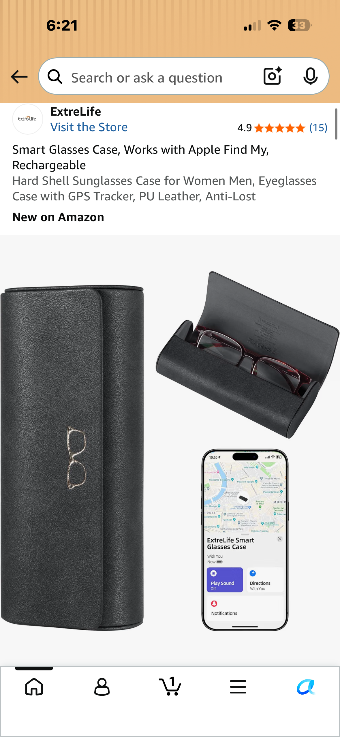 Smart Case for Glasses - Works With Find My