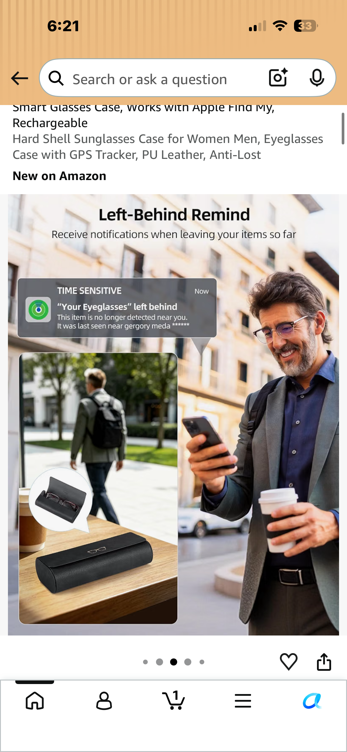 Smart Case for Glasses - Works With Find My