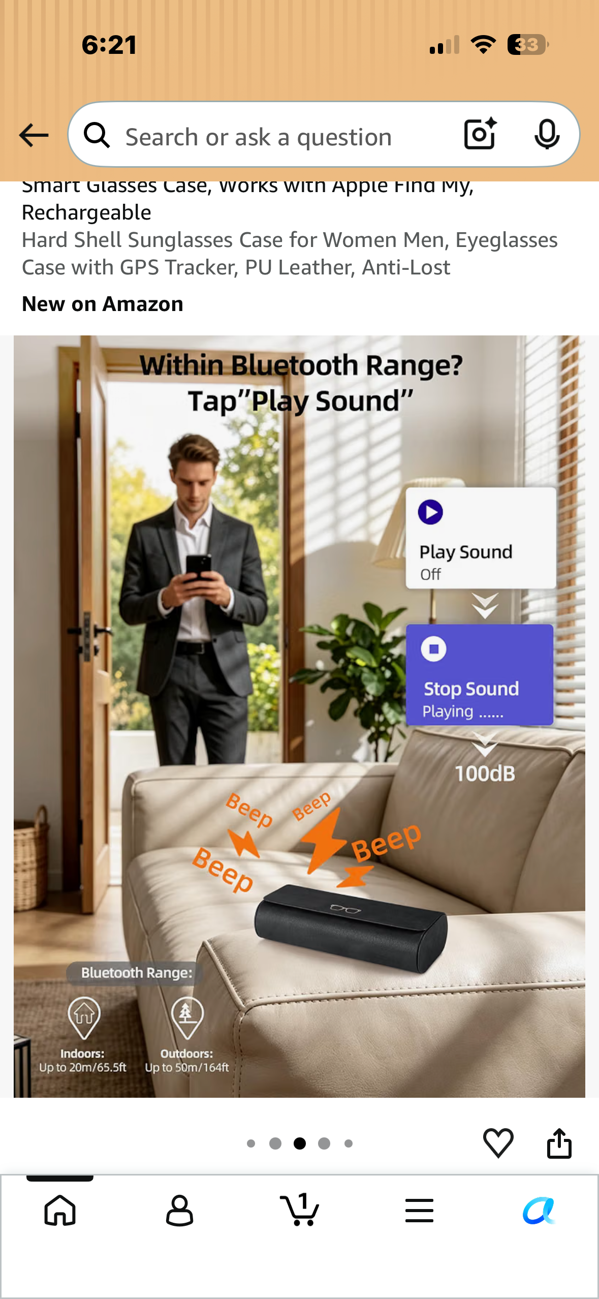 Smart Case for Glasses - Works With Find My