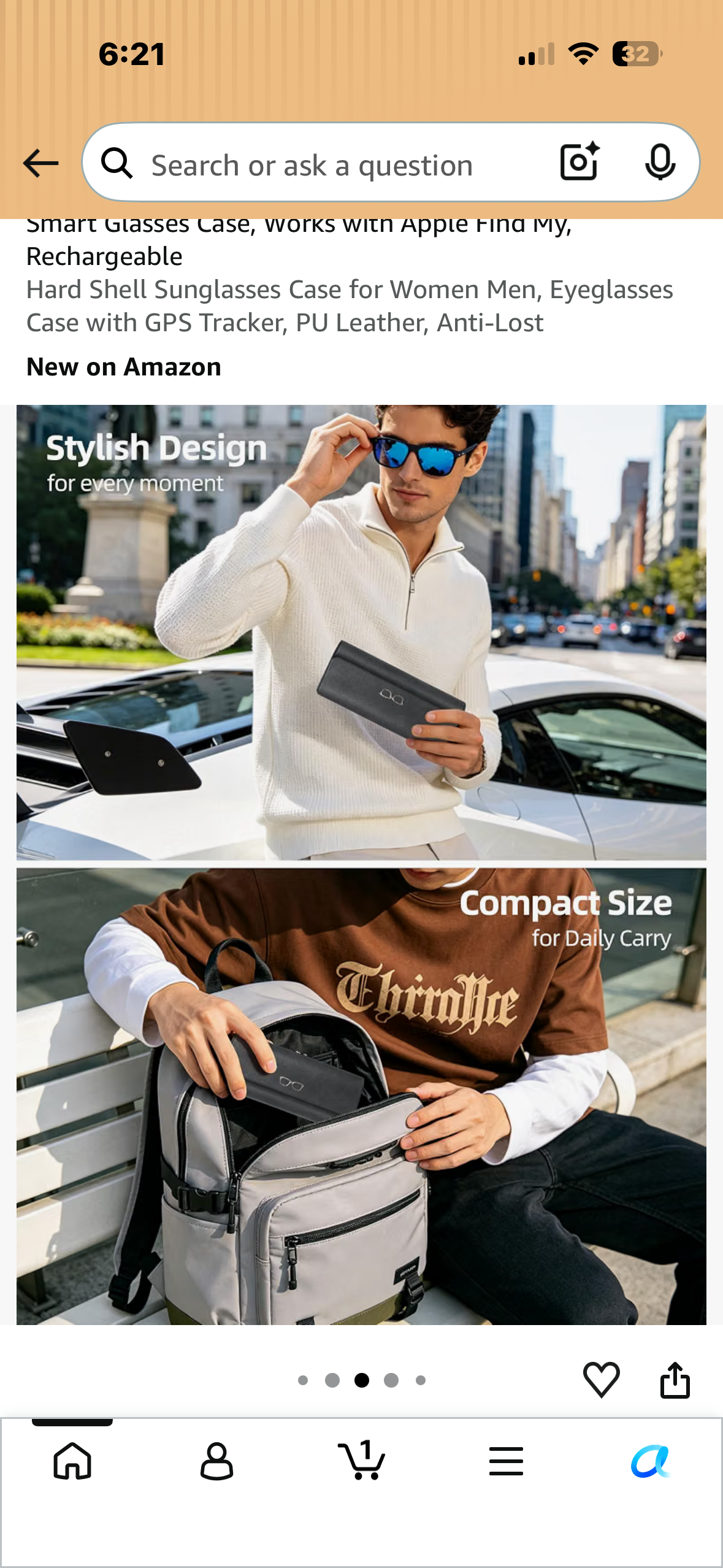 Smart Case for Glasses - Works With Find My