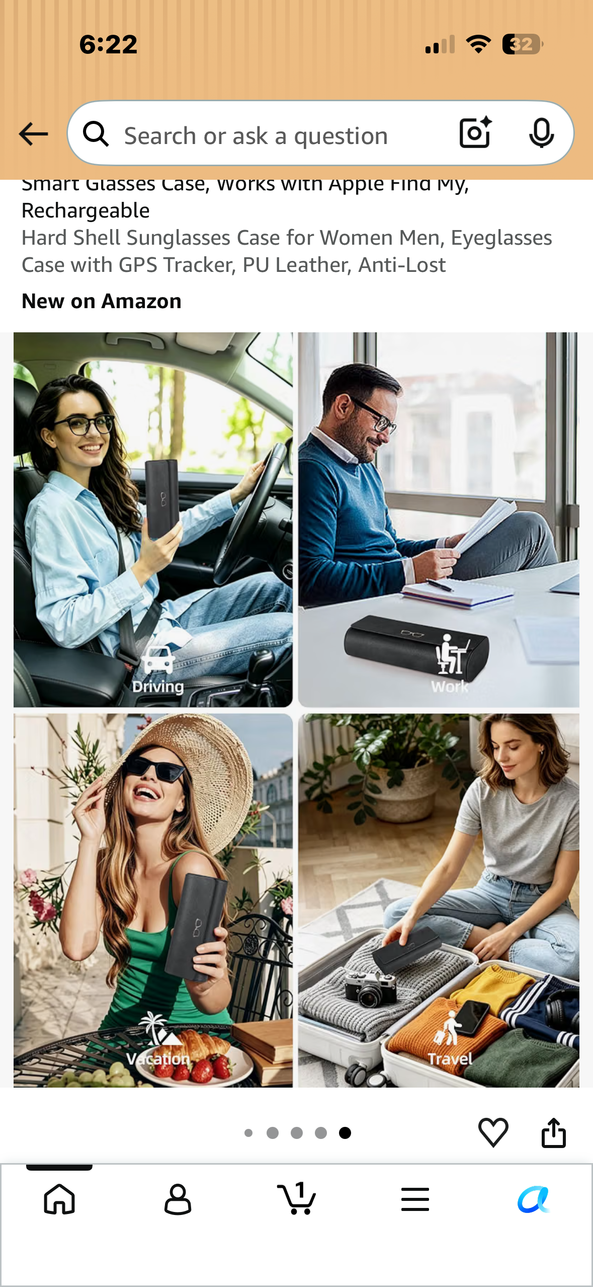 Smart Case for Glasses - Works With Find My