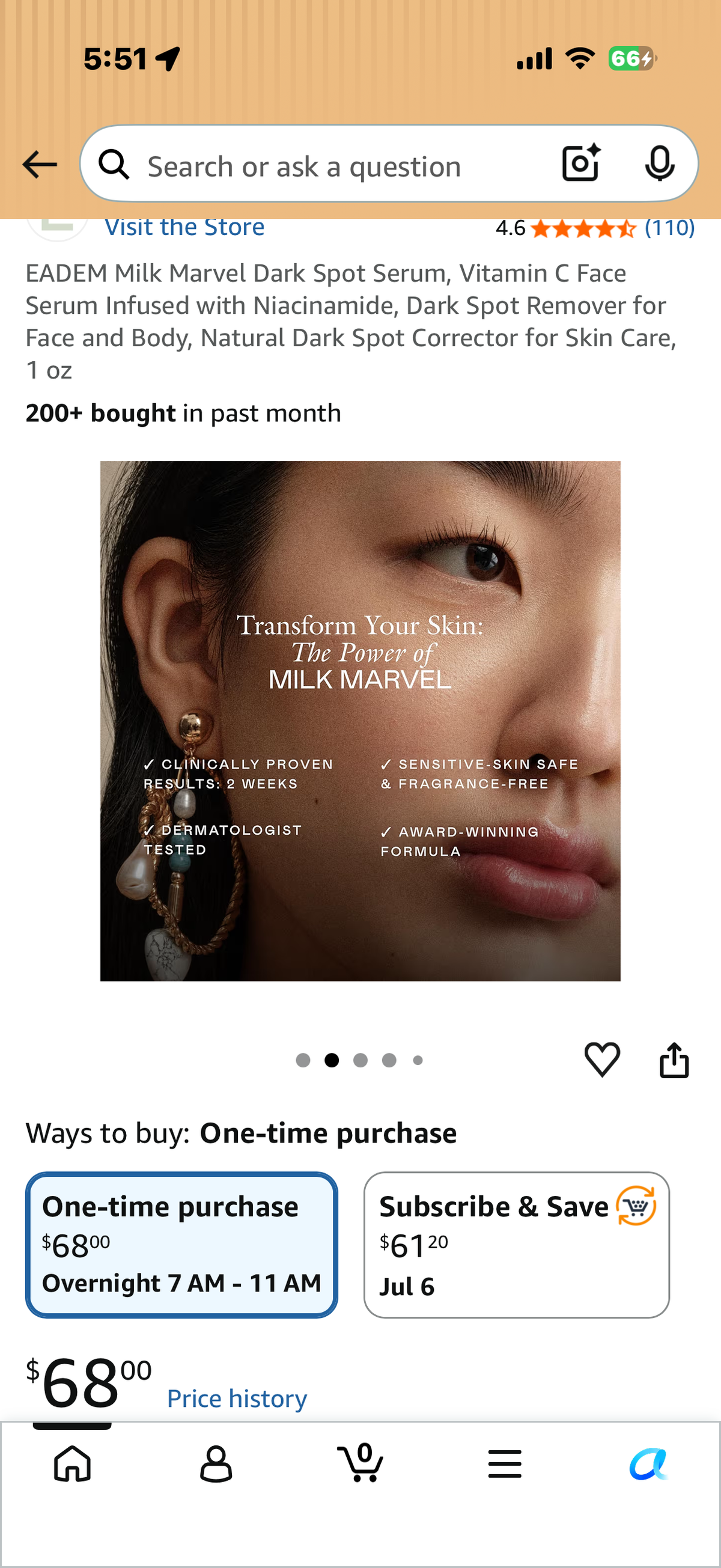 EADEM Milk Marvel Dark Spot Serum