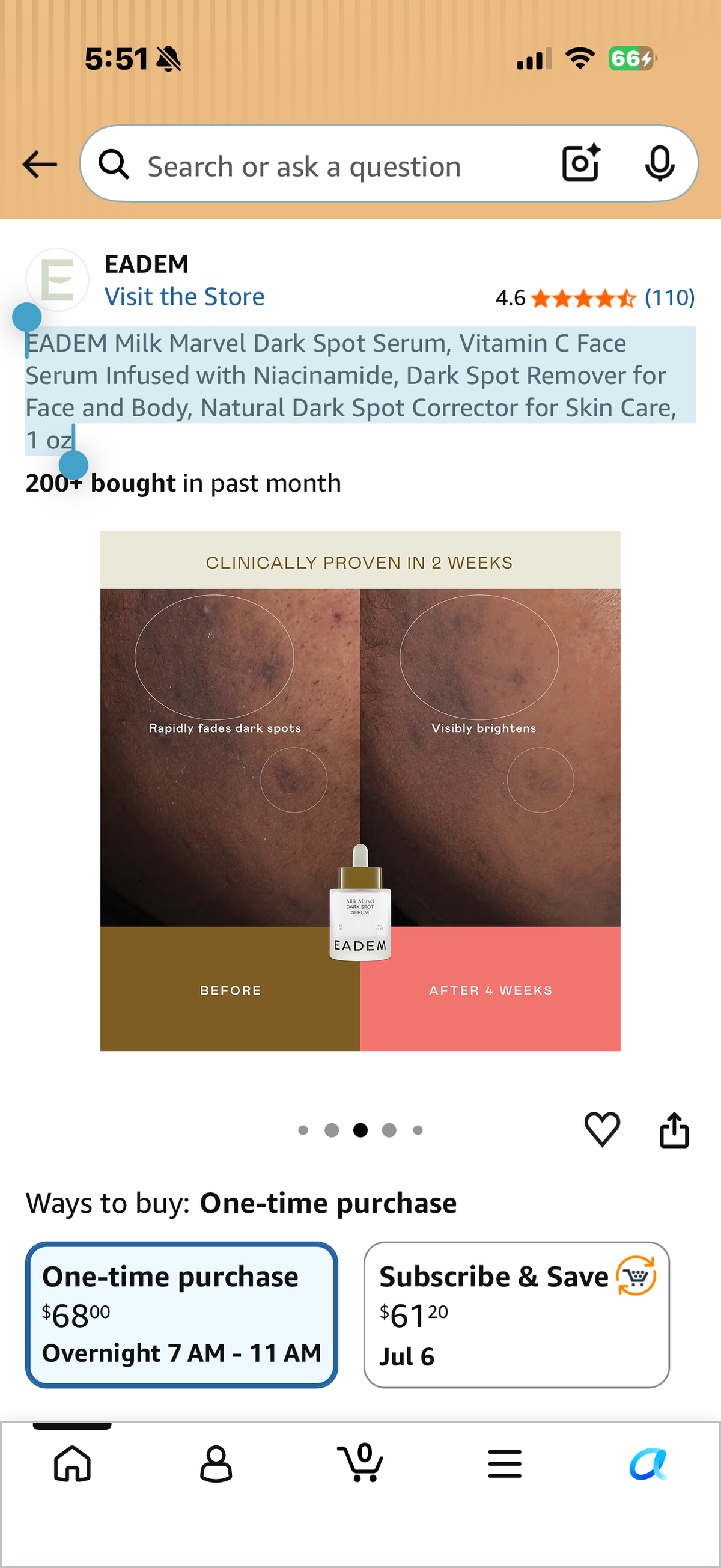 EADEM Milk Marvel Dark Spot Serum
