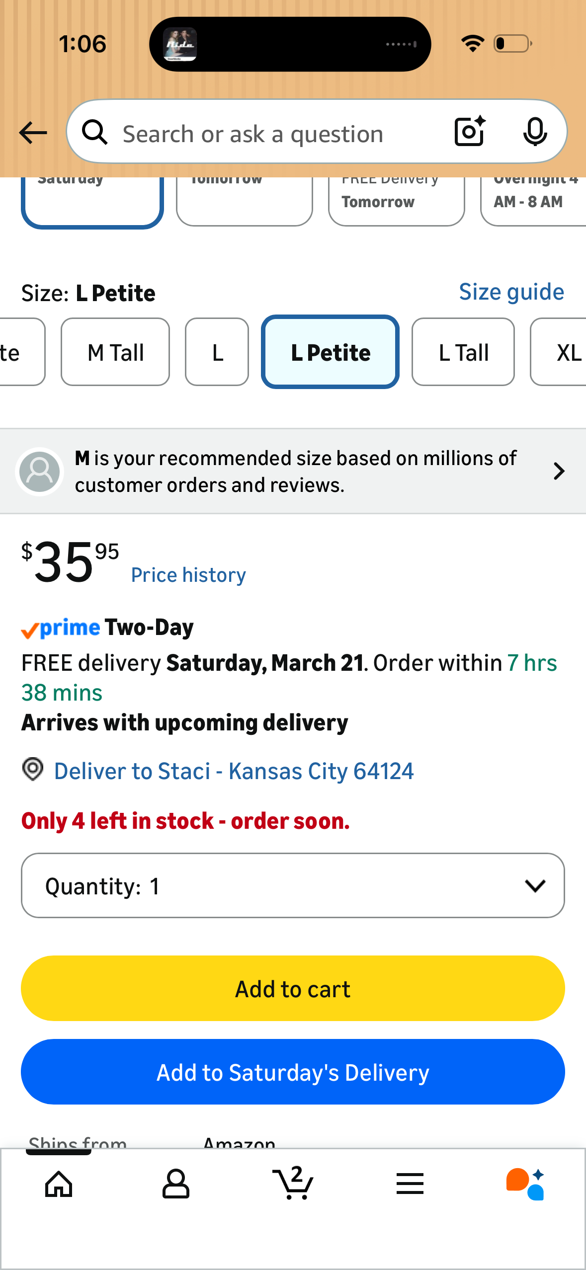 KOI Womens Holly Pant (Size Large Petite)