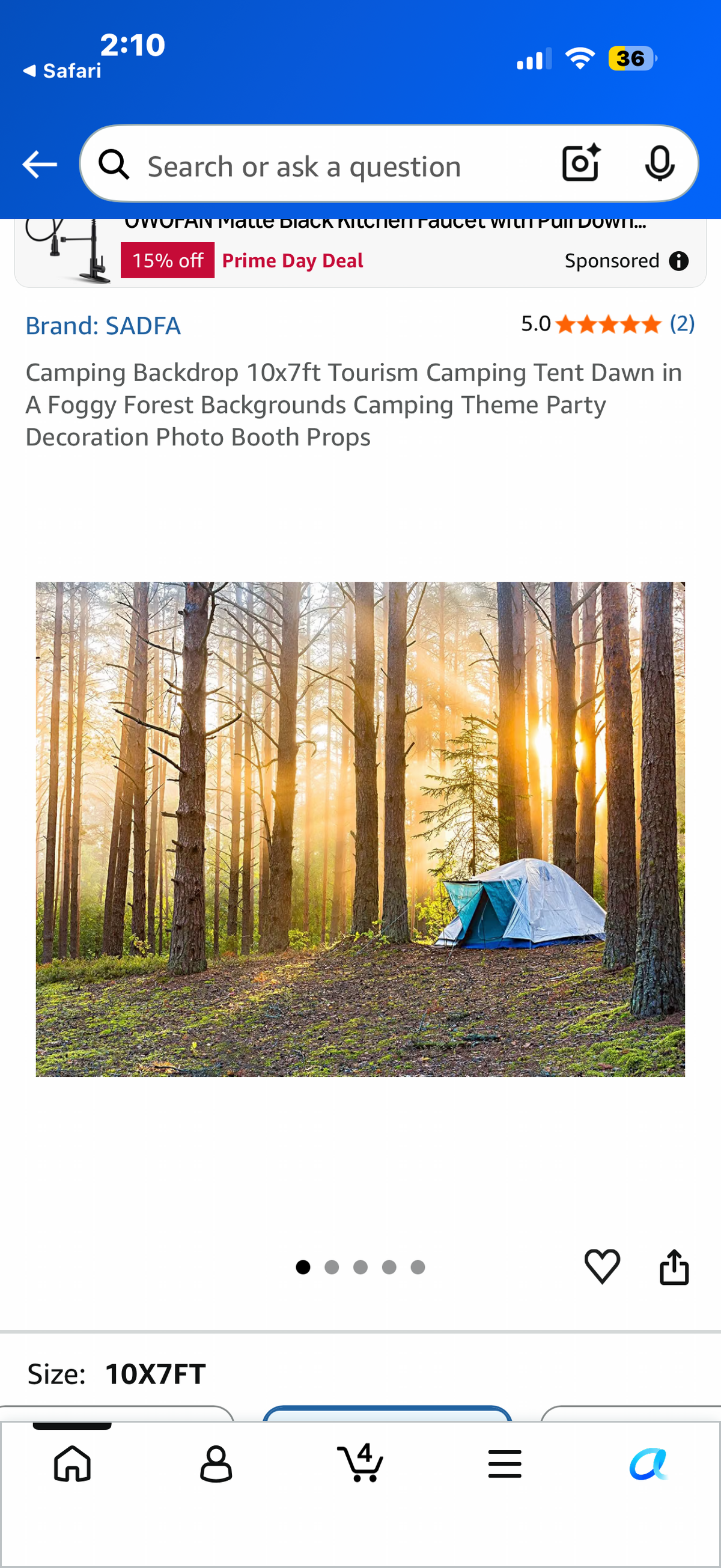 Camping Backdrop 10x8ft Tourism Camping Tent Dawn in A Foggy Forest Backgrounds Camping Theme Party Decoration Photo Booth Props
